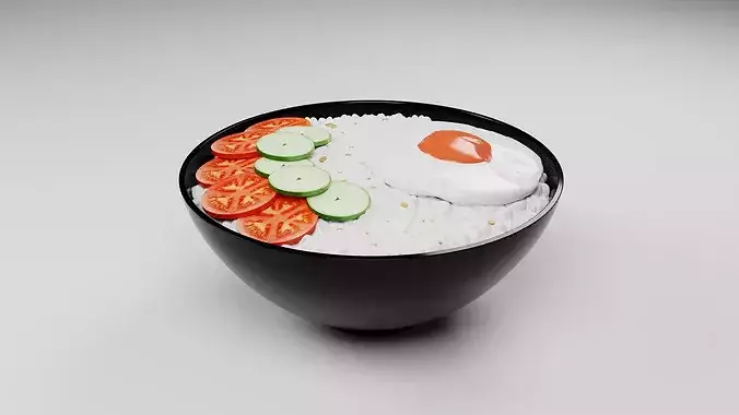 Egg Rice 3D model 7
