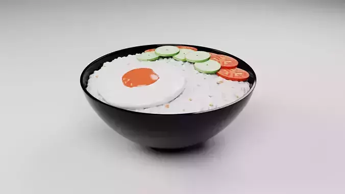 Egg Rice 3D model