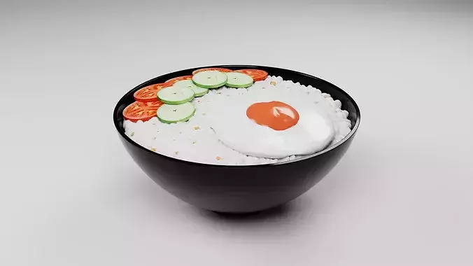 Egg Rice 3D model 6