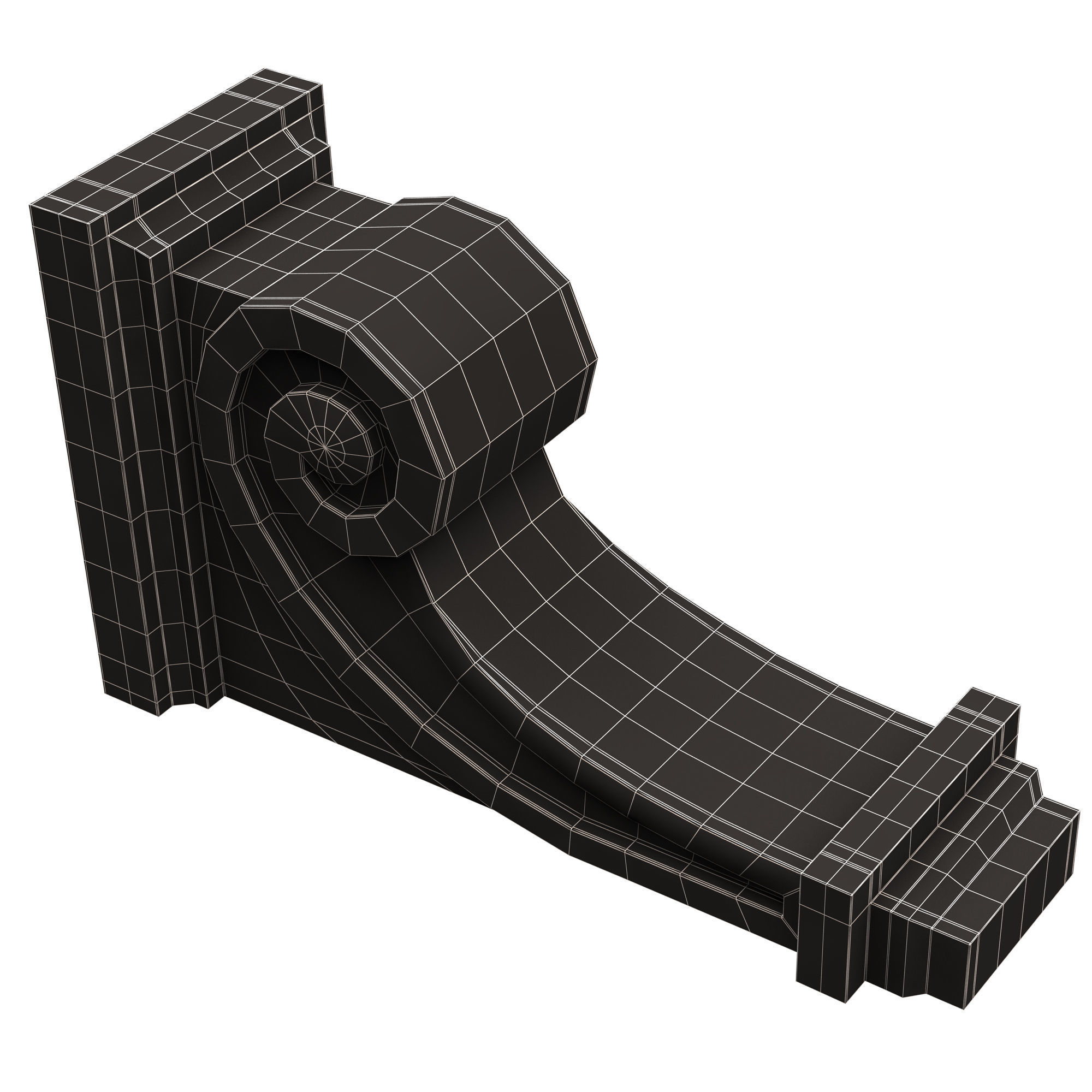 Raleigh Craftsman Corbel Low-poly 3D model_16