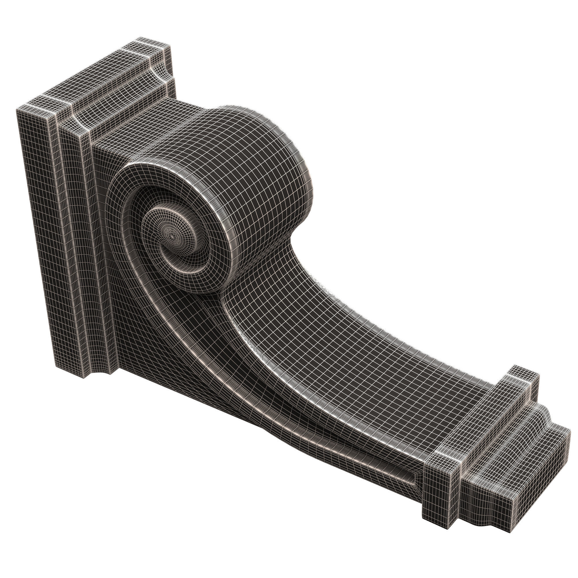 Raleigh Craftsman Corbel Low-poly 3D model_9