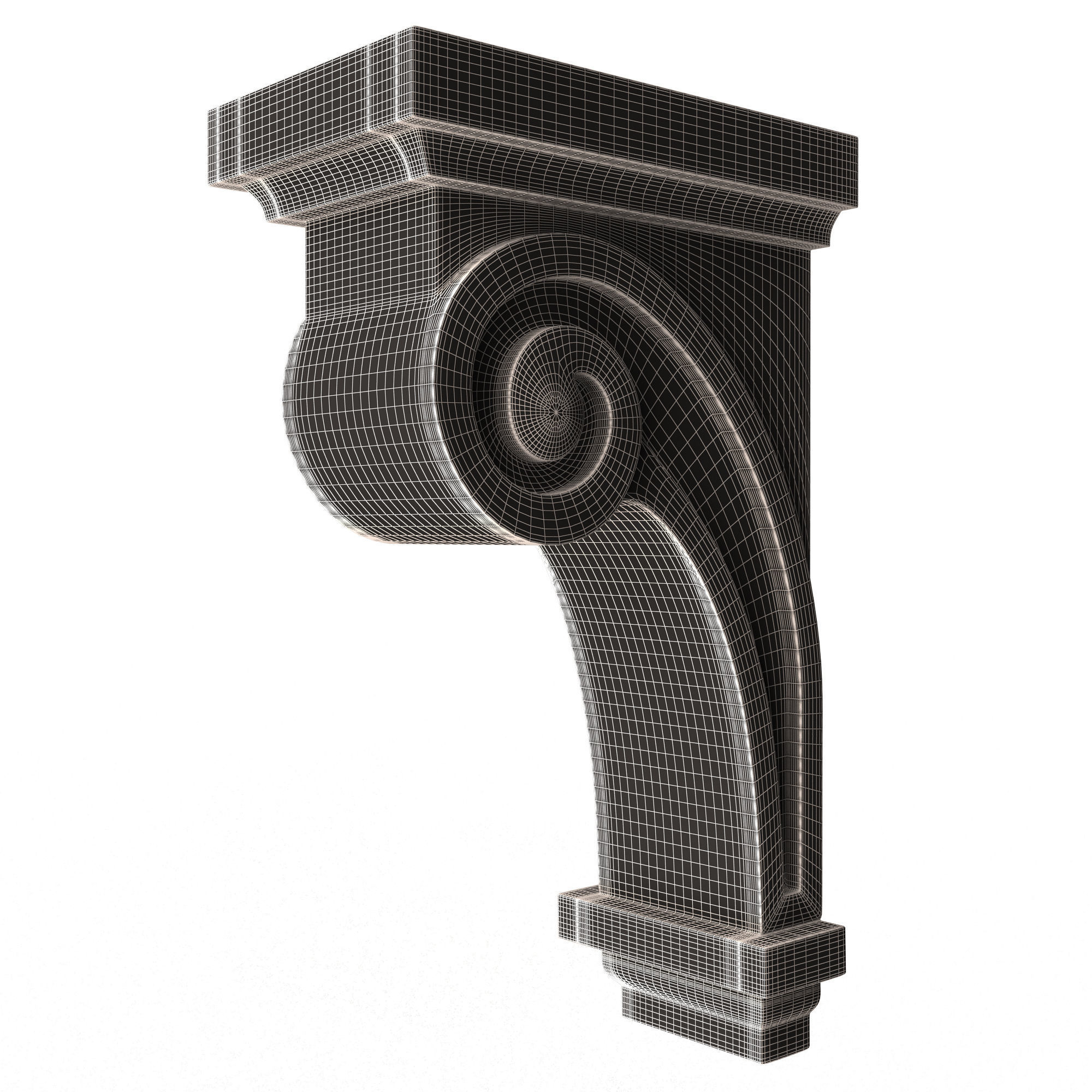 Raleigh Craftsman Corbel Low-poly 3D model_6