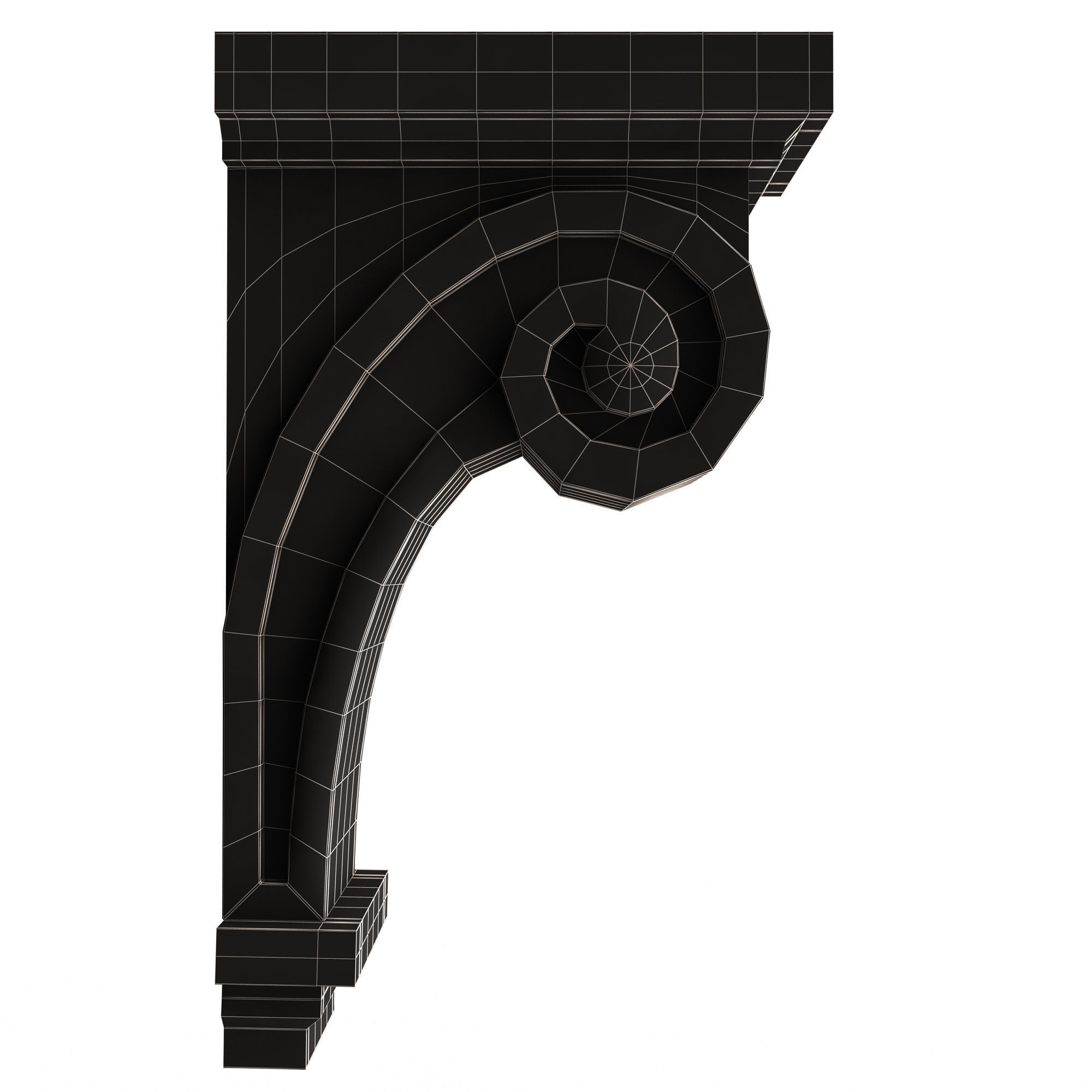 Raleigh Craftsman Corbel Low-poly 3D model_14