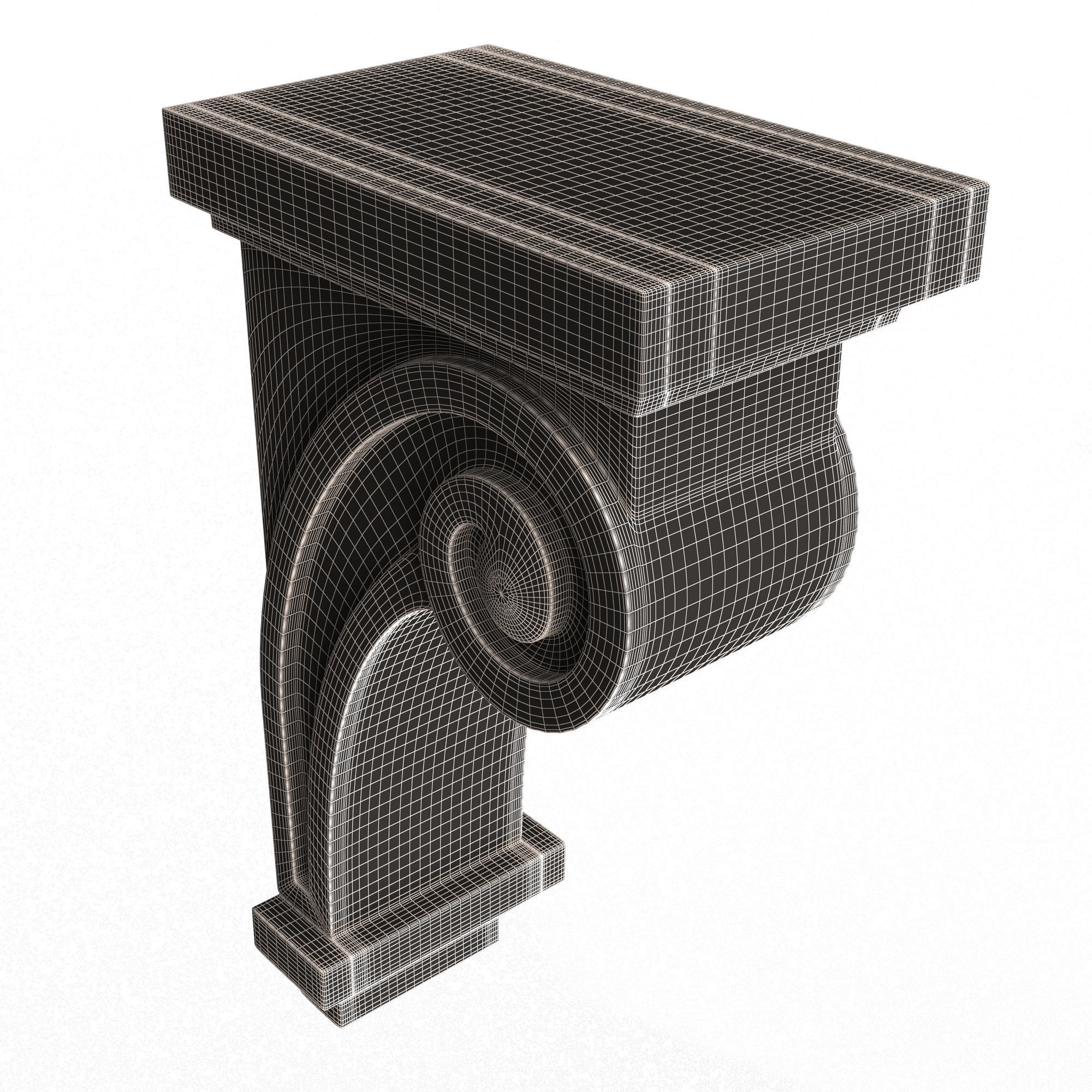 Raleigh Craftsman Corbel Low-poly 3D model_11