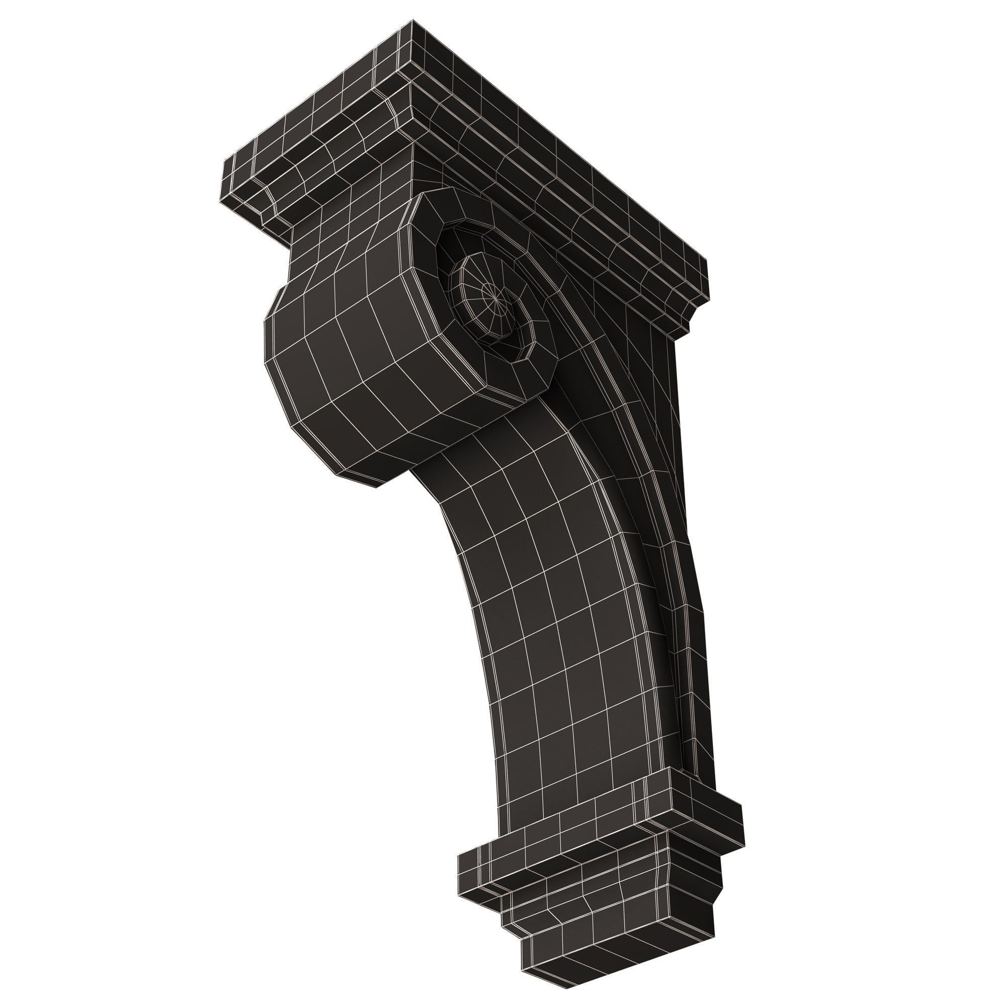 Raleigh Craftsman Corbel Low-poly 3D model_15