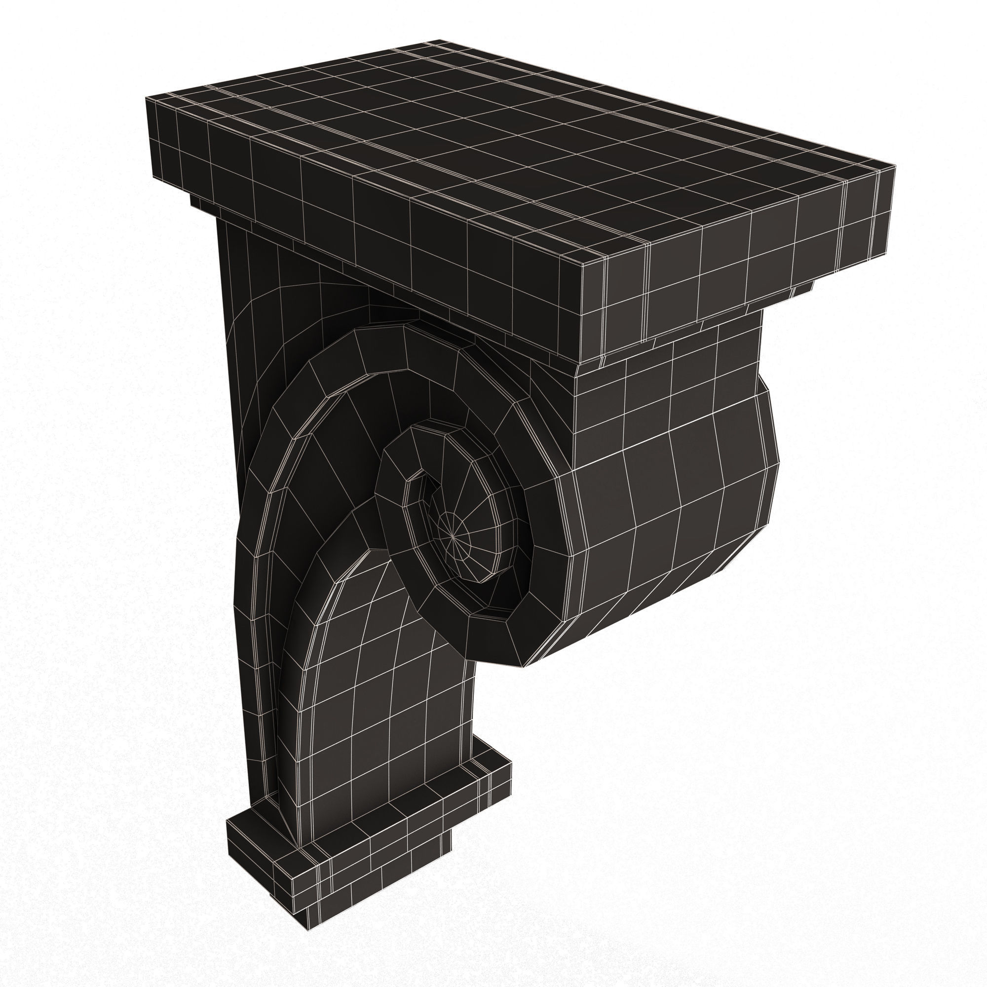 Raleigh Craftsman Corbel Low-poly 3D model_12