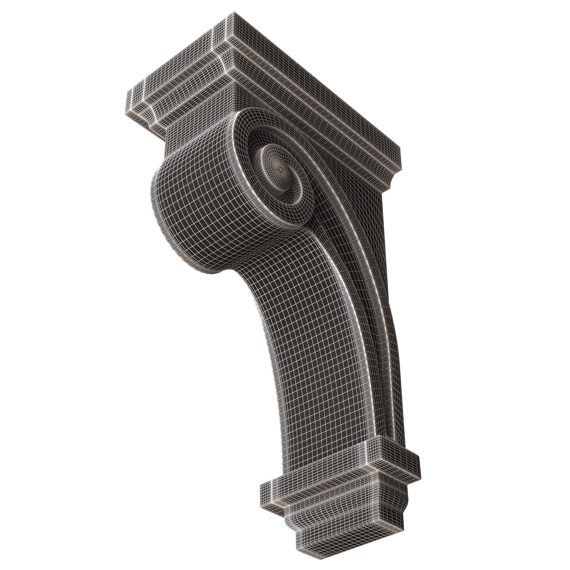 Raleigh Craftsman Corbel Low-poly 3D model_8