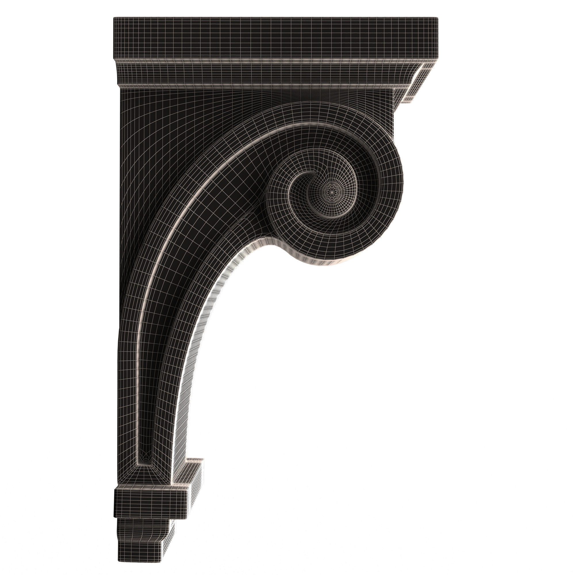 Raleigh Craftsman Corbel Low-poly 3D model_7