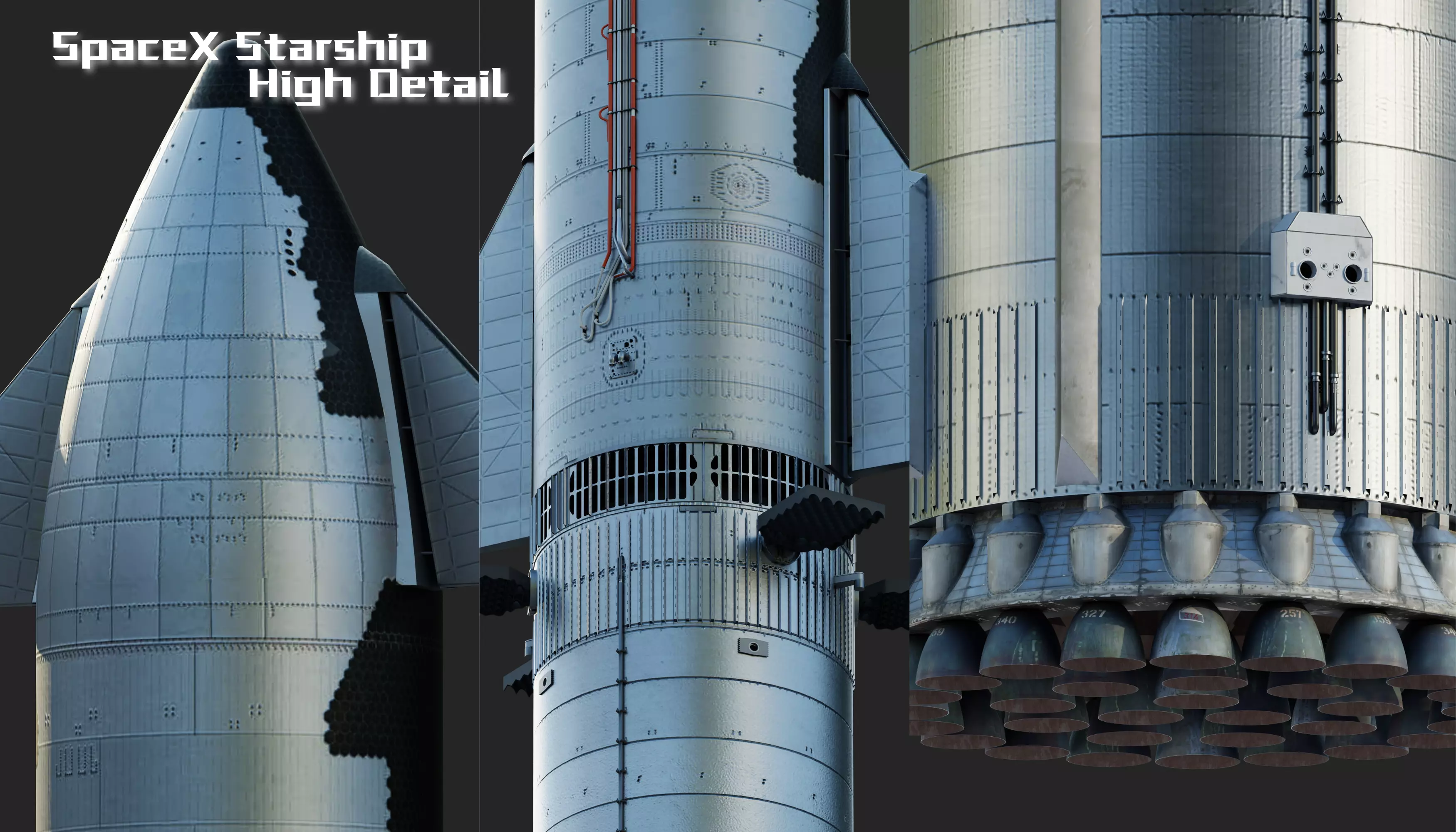 SpaceX Starship Block 2 3D model_0