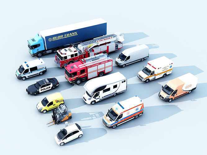 Modern equipment decoration Truck monomer 3D model