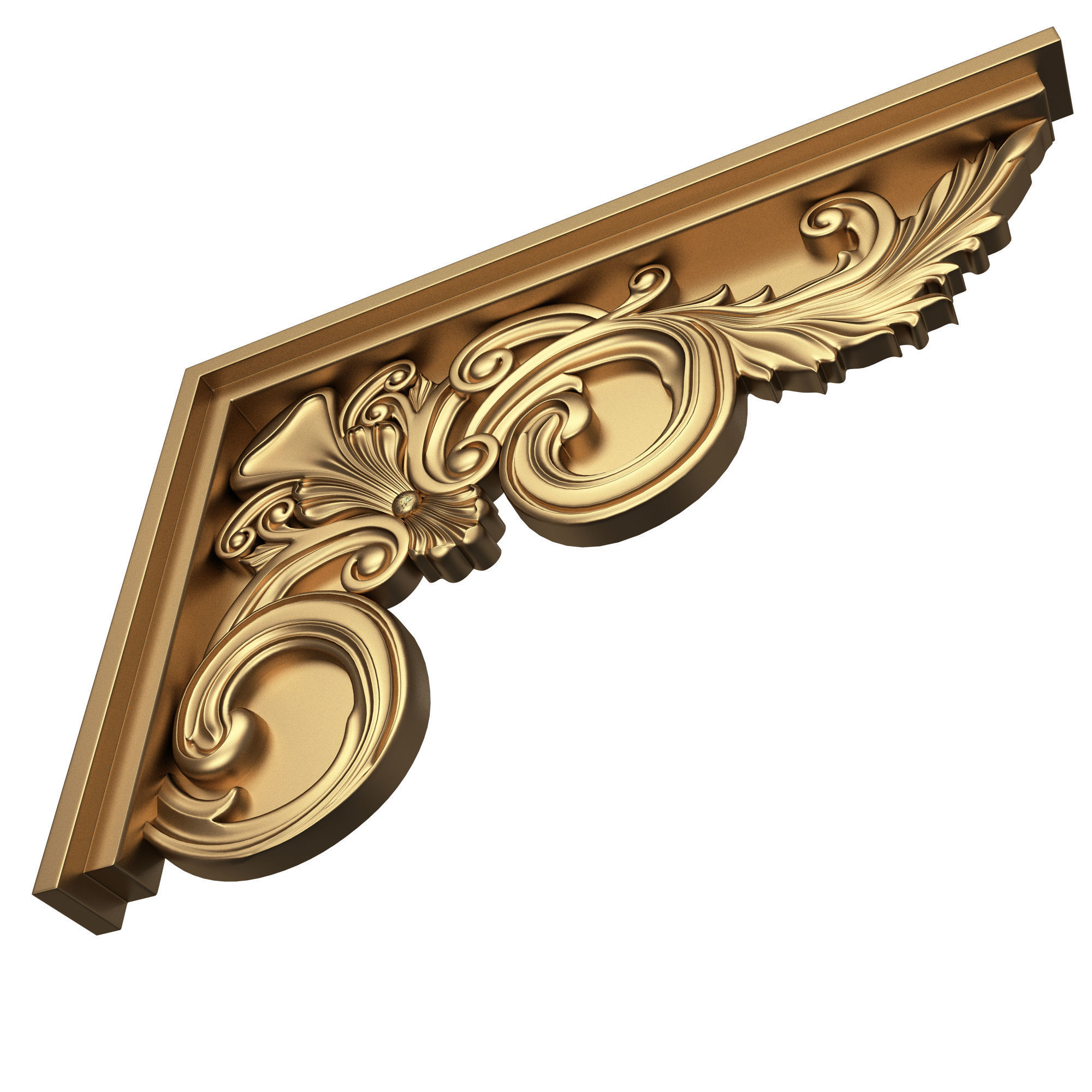 Stair Brackets 02 Low-poly 3D model_4