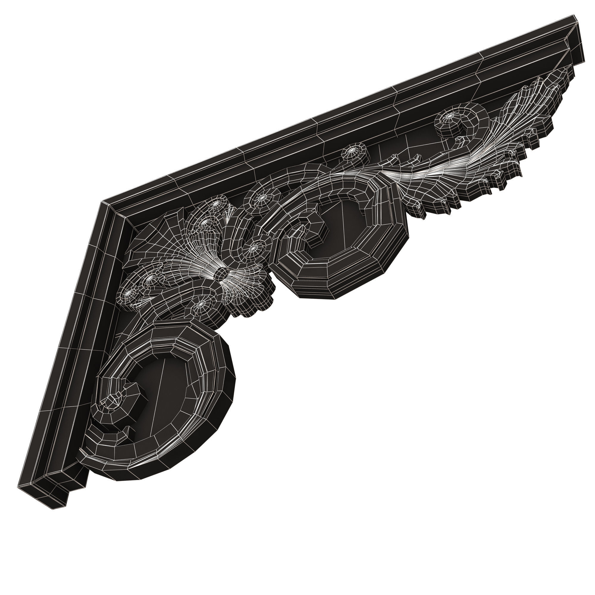 Stair Brackets 02 Low-poly 3D model_13