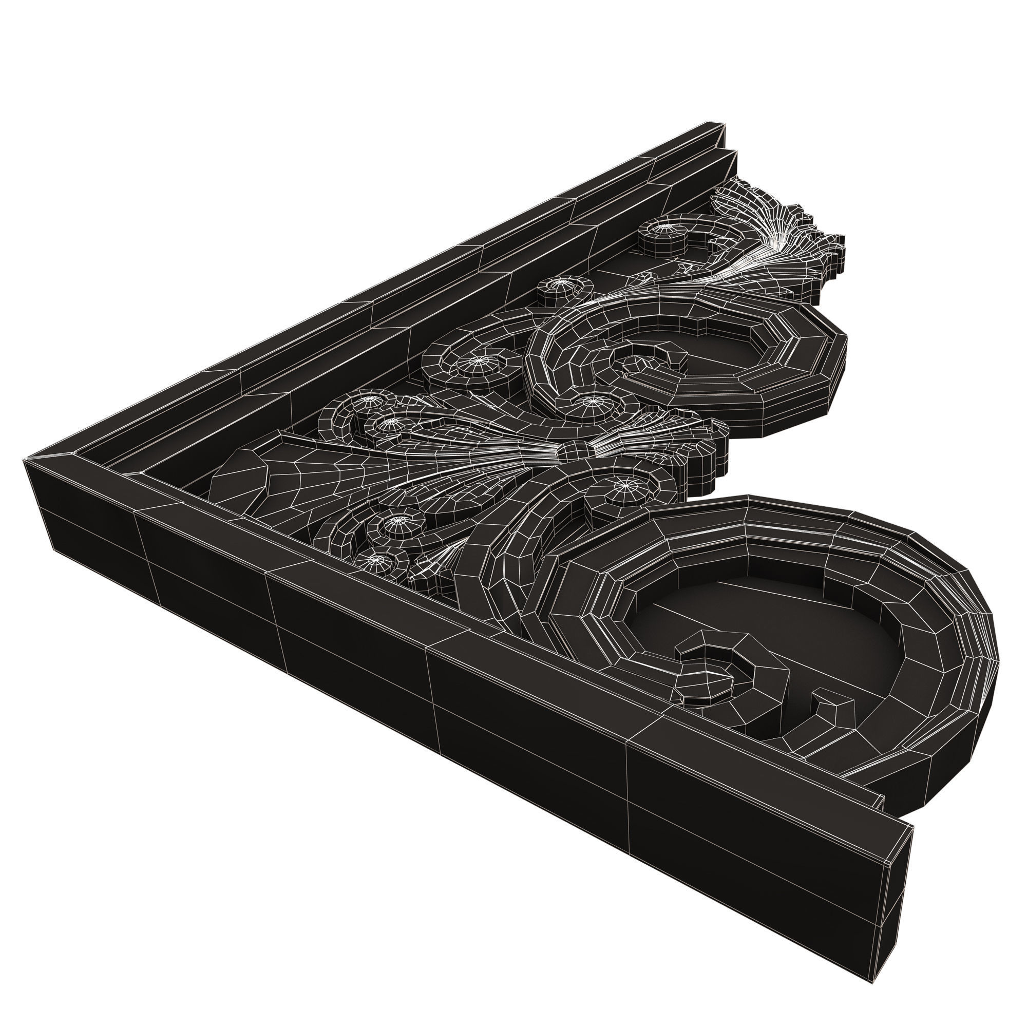 Stair Brackets 02 Low-poly 3D model_14