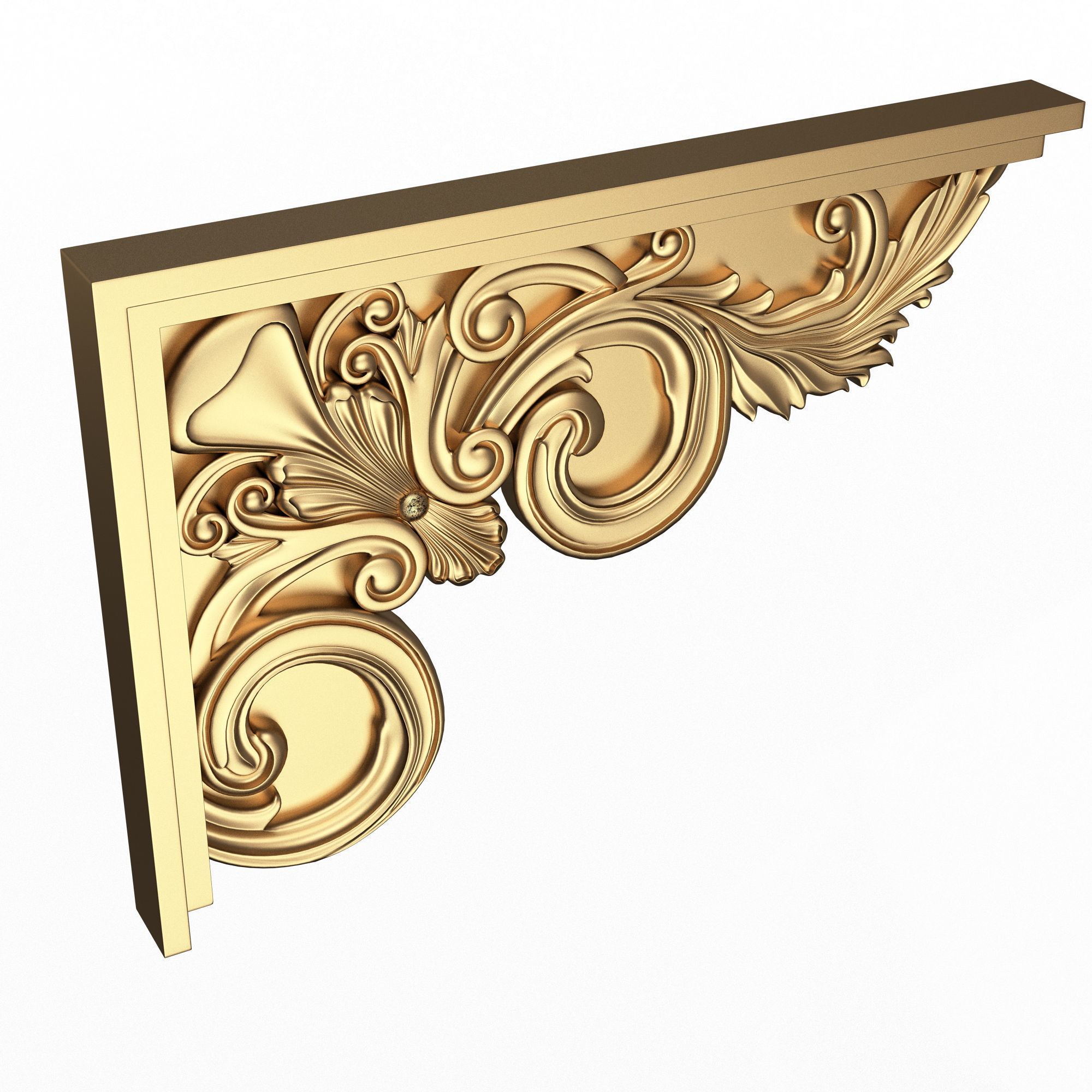 Stair Brackets 02 Low-poly 3D model_1