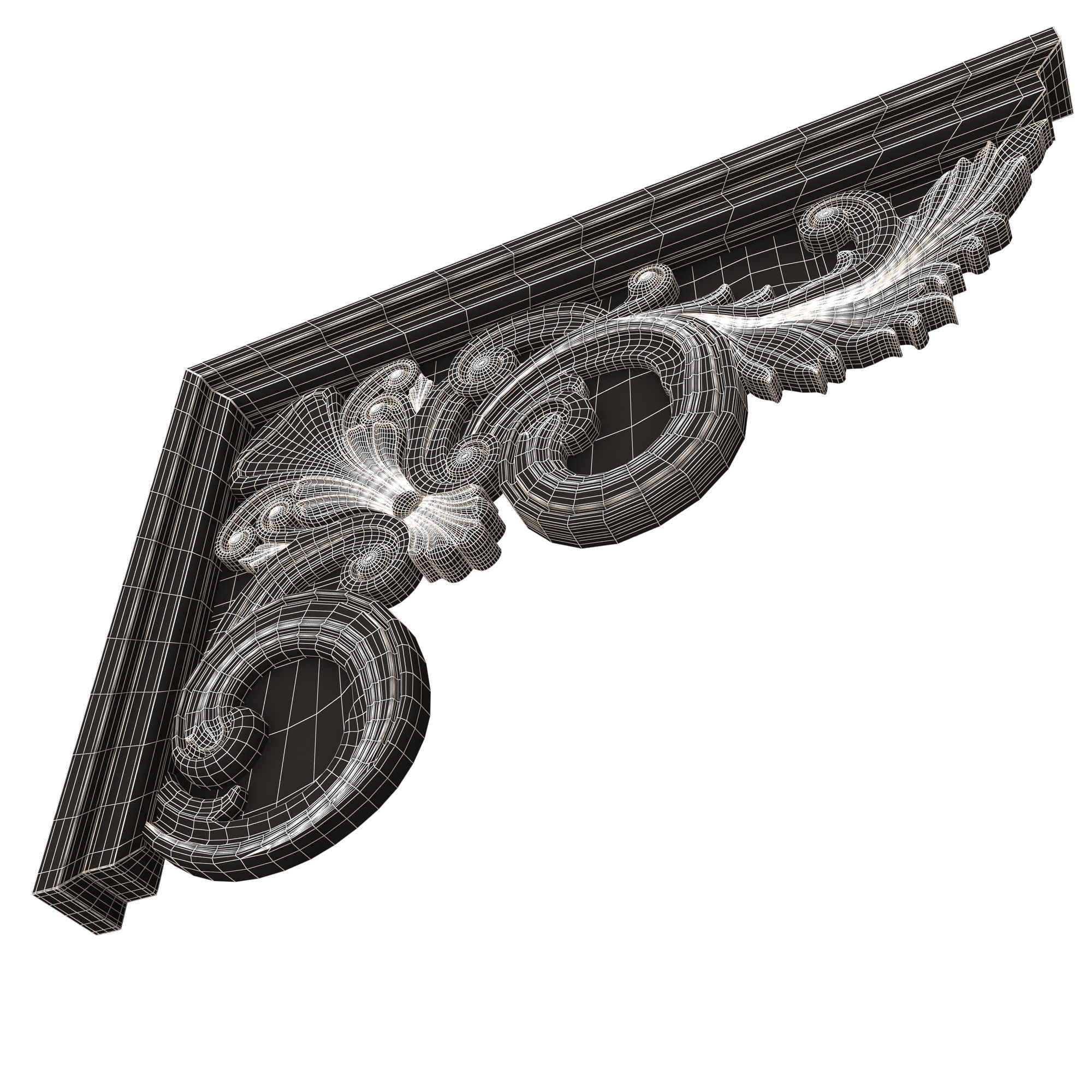 Stair Brackets 02 Low-poly 3D model_7