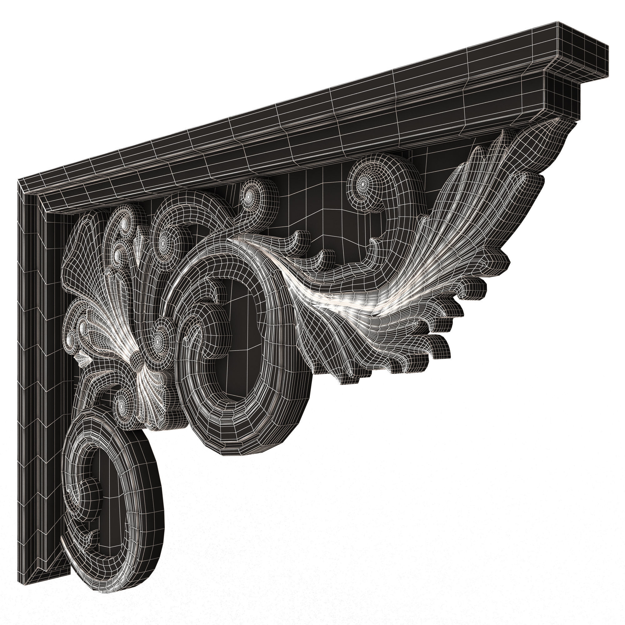 Stair Brackets 02 Low-poly 3D model_16