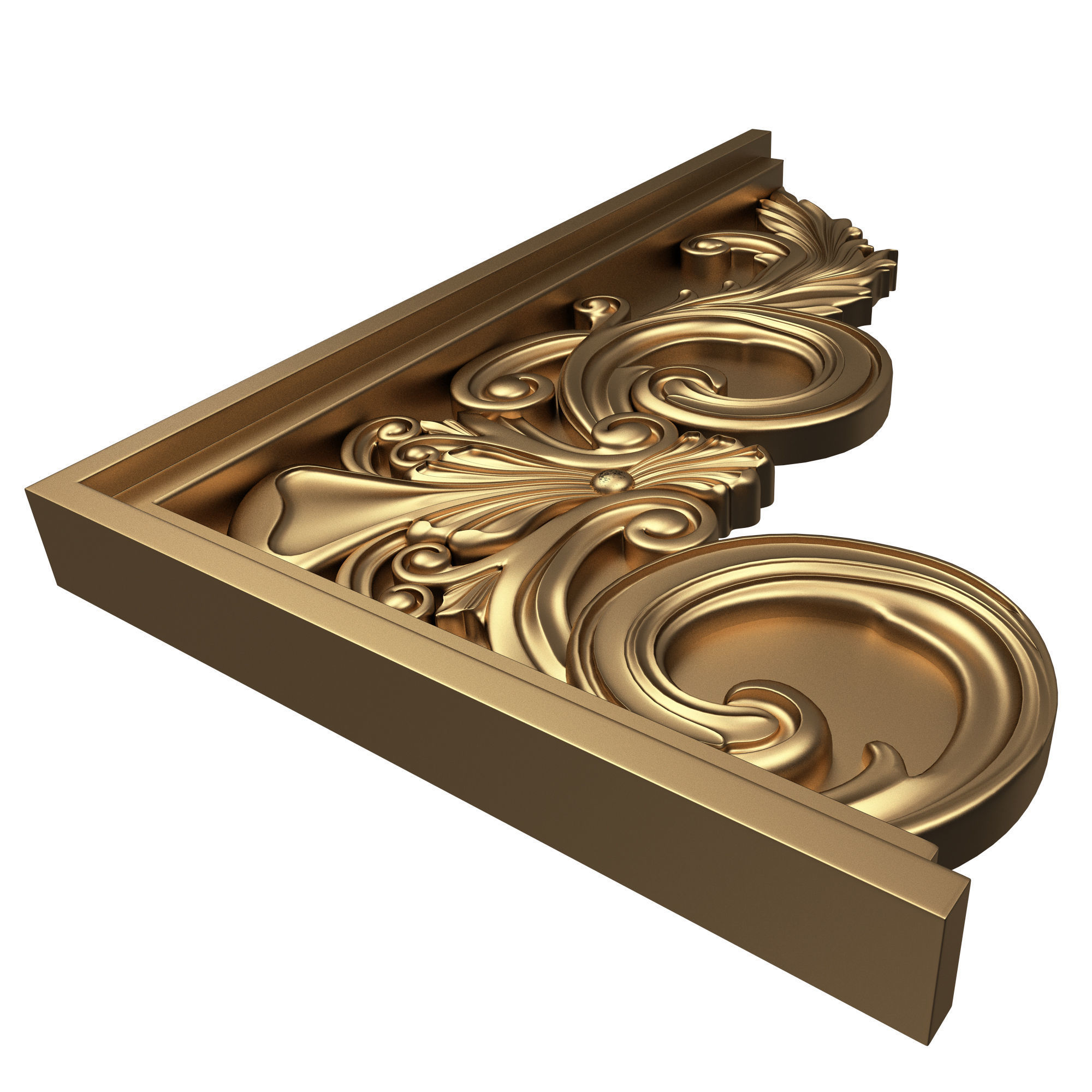 Stair Brackets 02 Low-poly 3D model_5