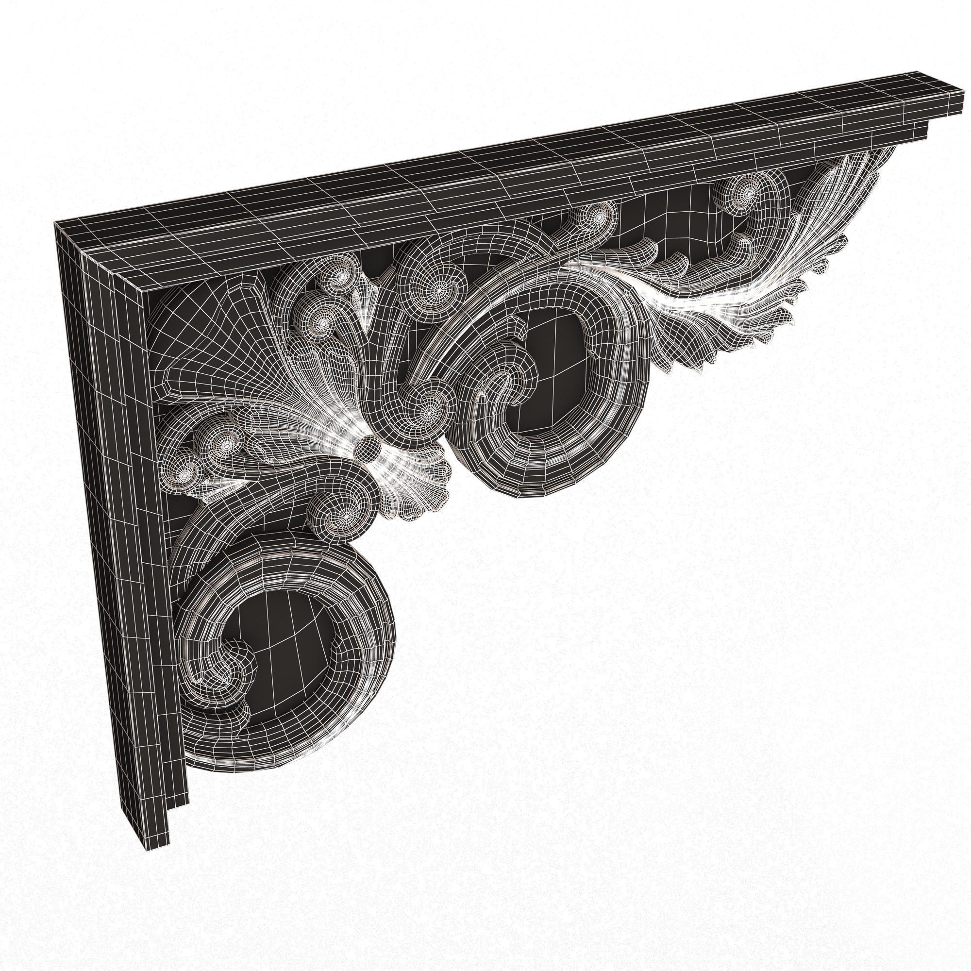 Stair Brackets 02 Low-poly 3D model_15