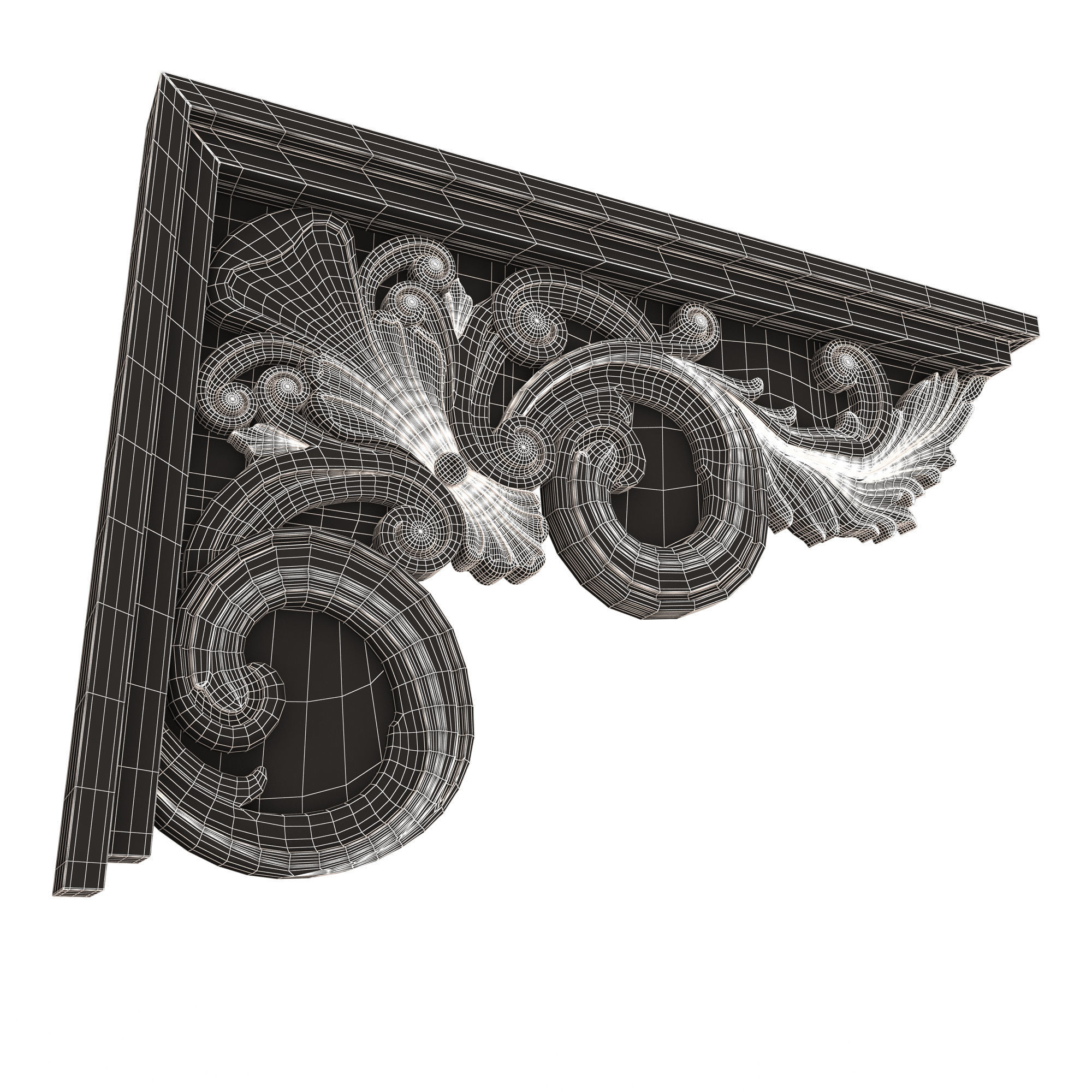 Stair Brackets 02 Low-poly 3D model_17