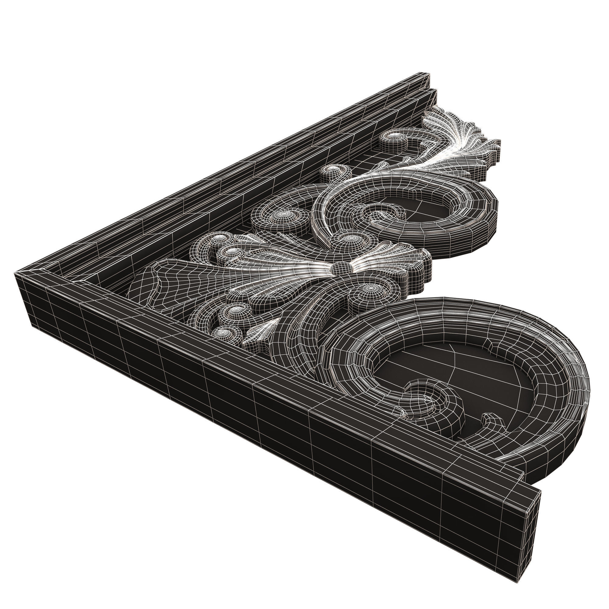 Stair Brackets 02 Low-poly 3D model_8