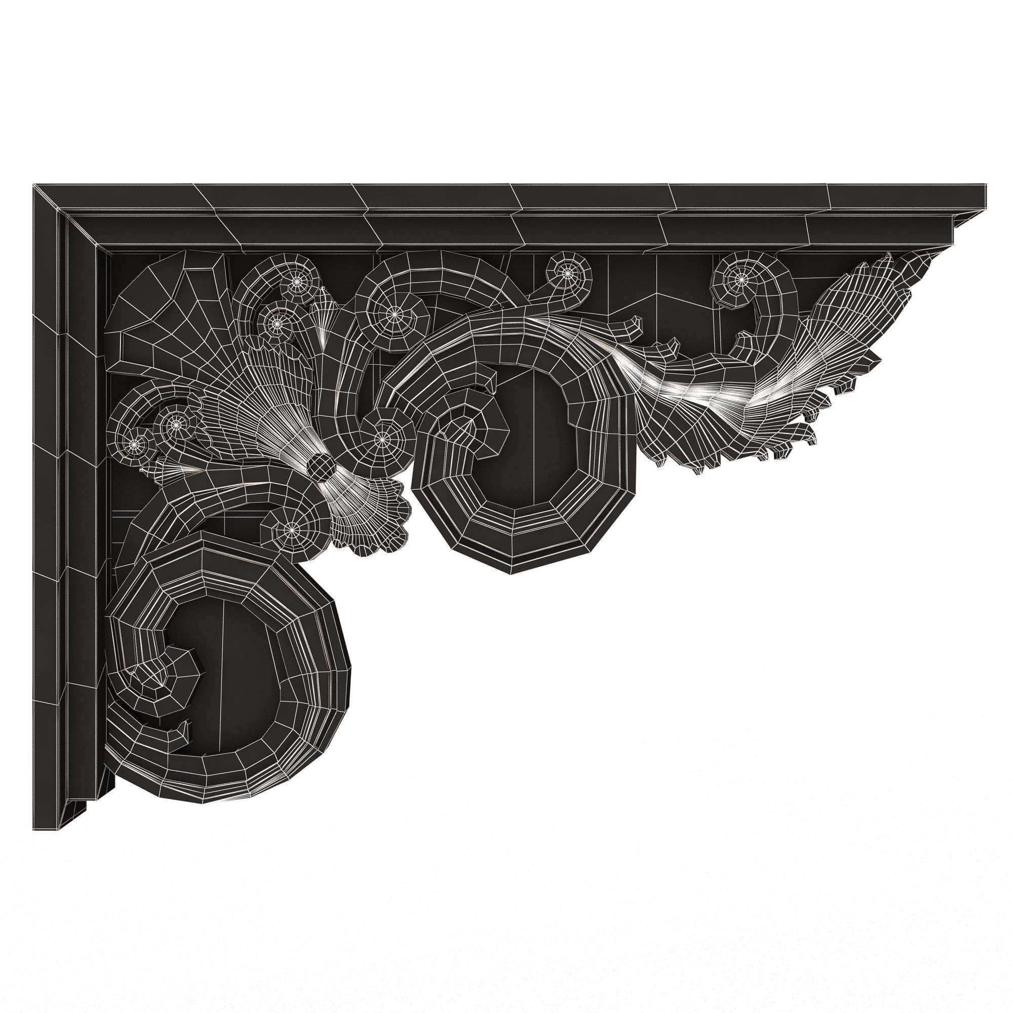 Stair Brackets 02 Low-poly 3D model_9