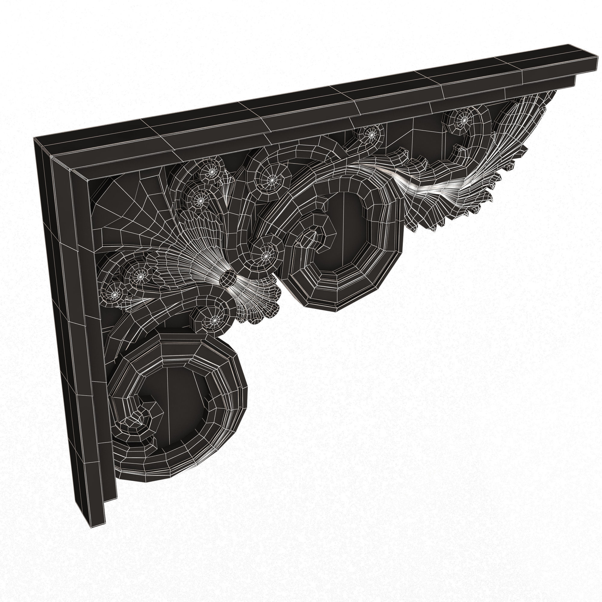 Stair Brackets 02 Low-poly 3D model_10