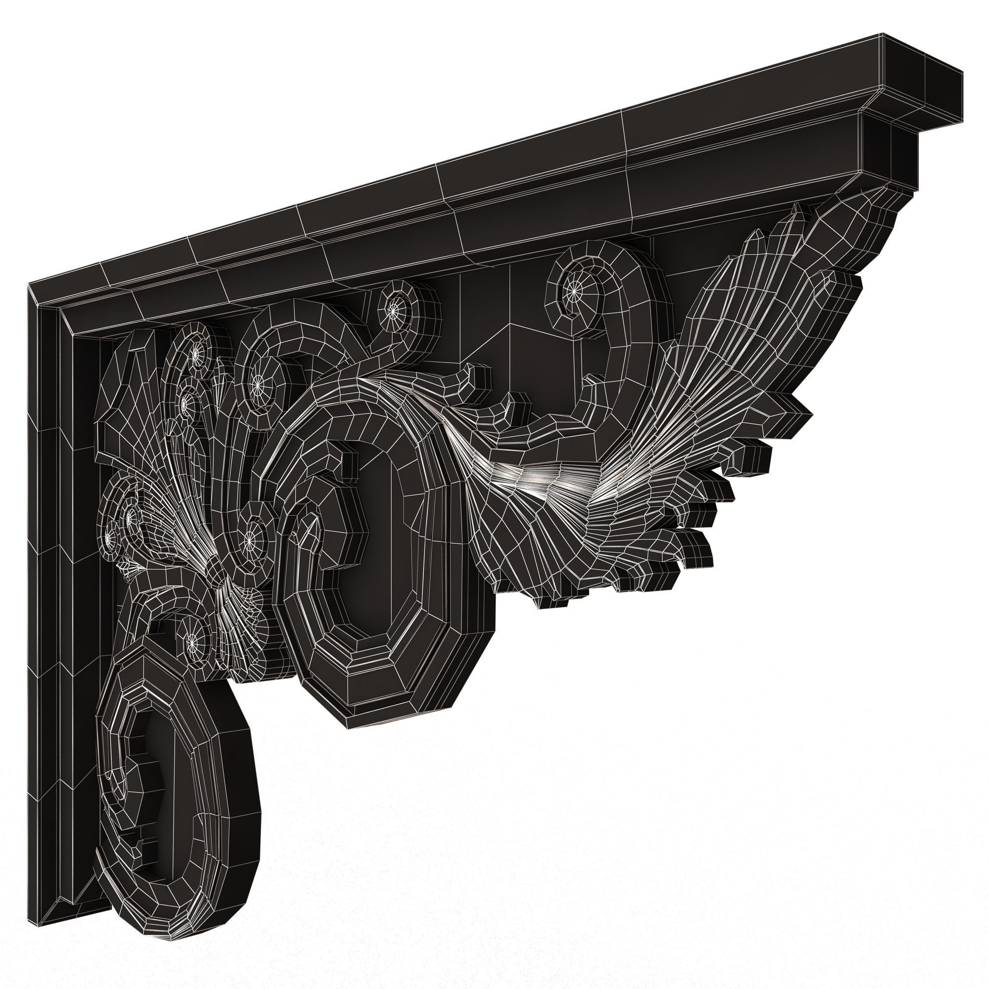 Stair Brackets 02 Low-poly 3D model_11