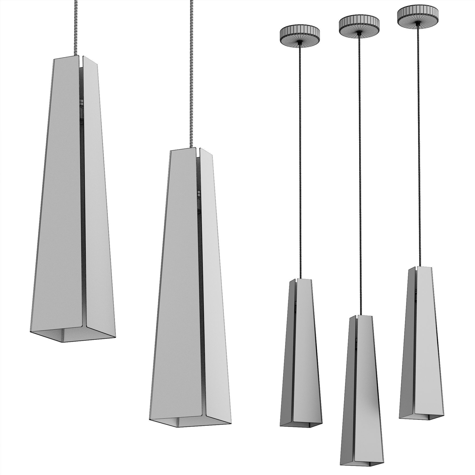 Pendant lamp Faro Barcelona PLUMA 3D model_3