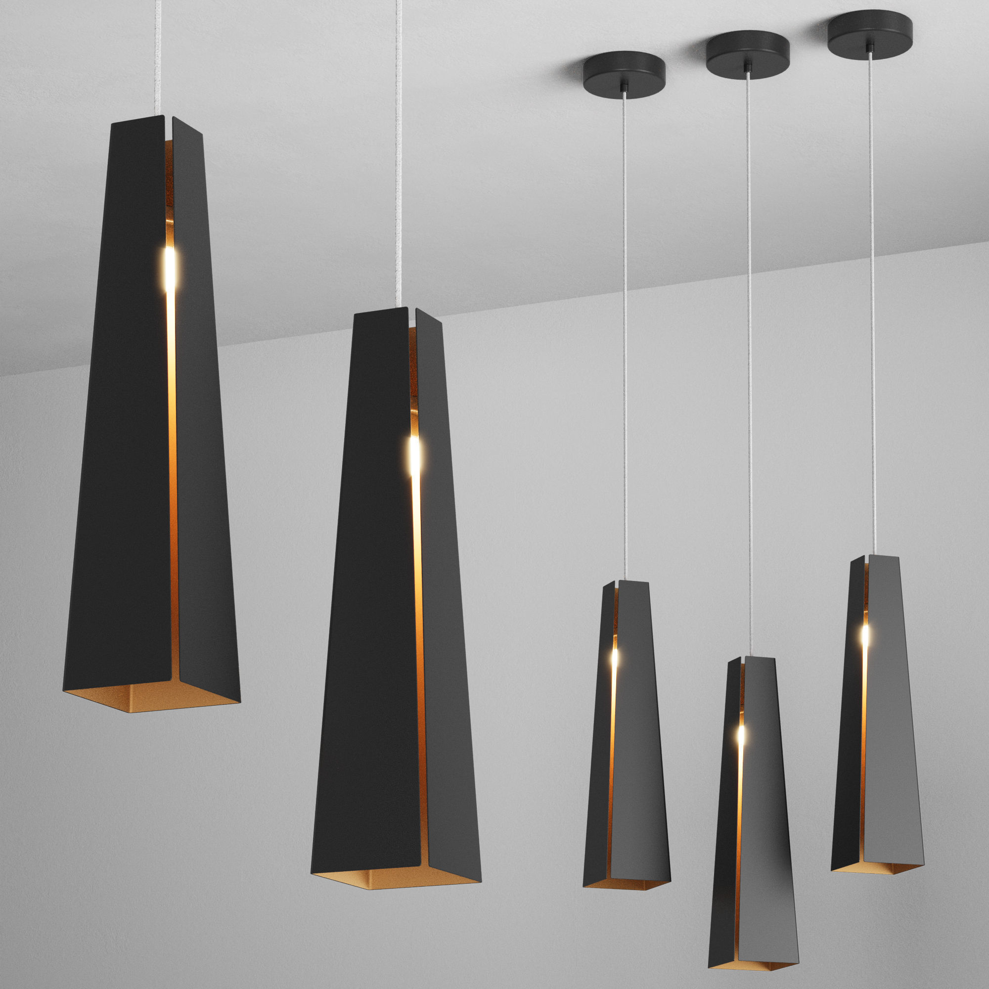 Pendant lamp Faro Barcelona PLUMA 3D model_4