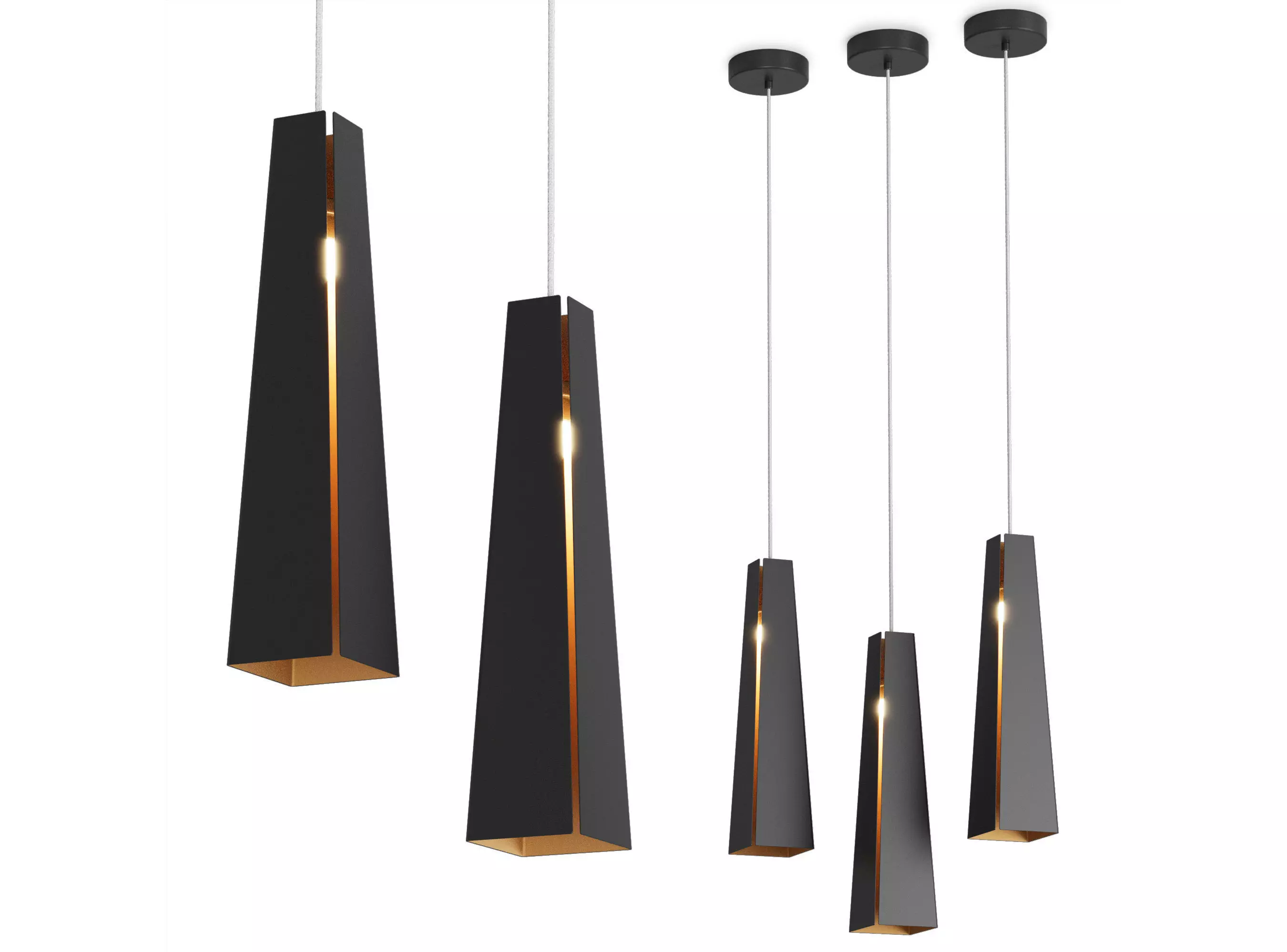 Pendant lamp Faro Barcelona PLUMA 3D model_0