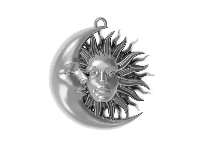 Jewelry Pendant Moon And Sun Necklace
