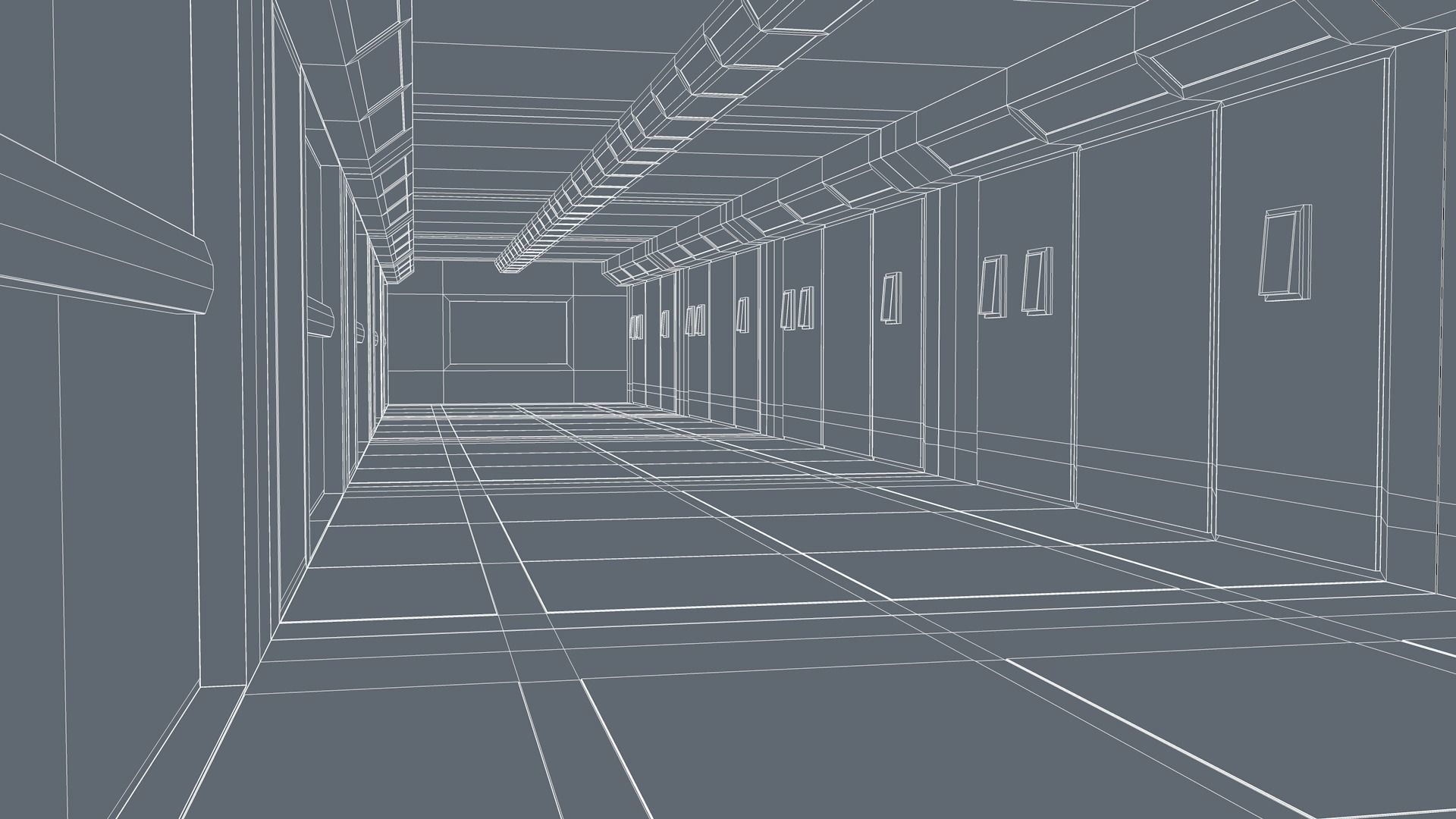 Apartment Corridor 3D model_9