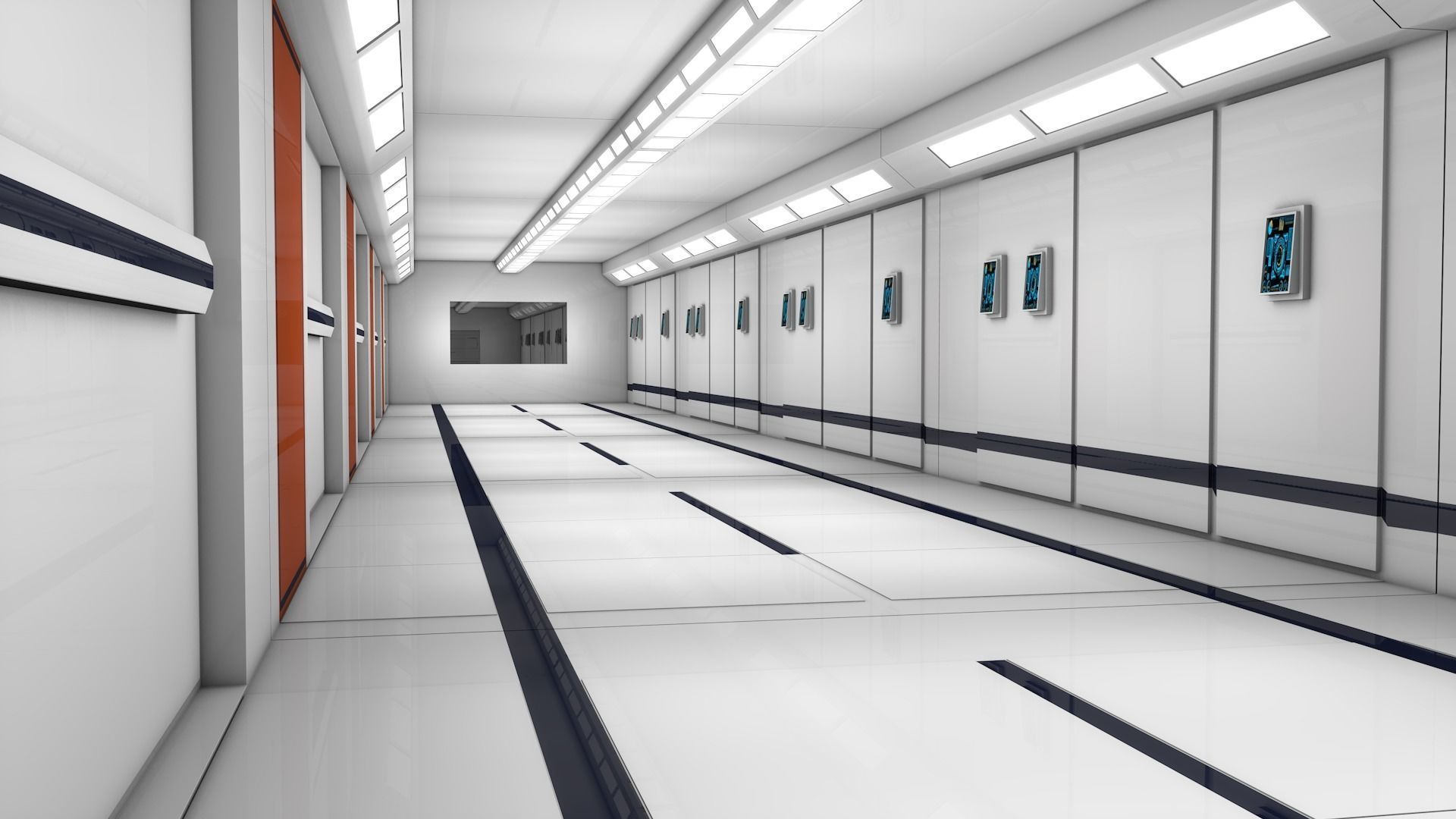 Apartment Corridor 3D model_3