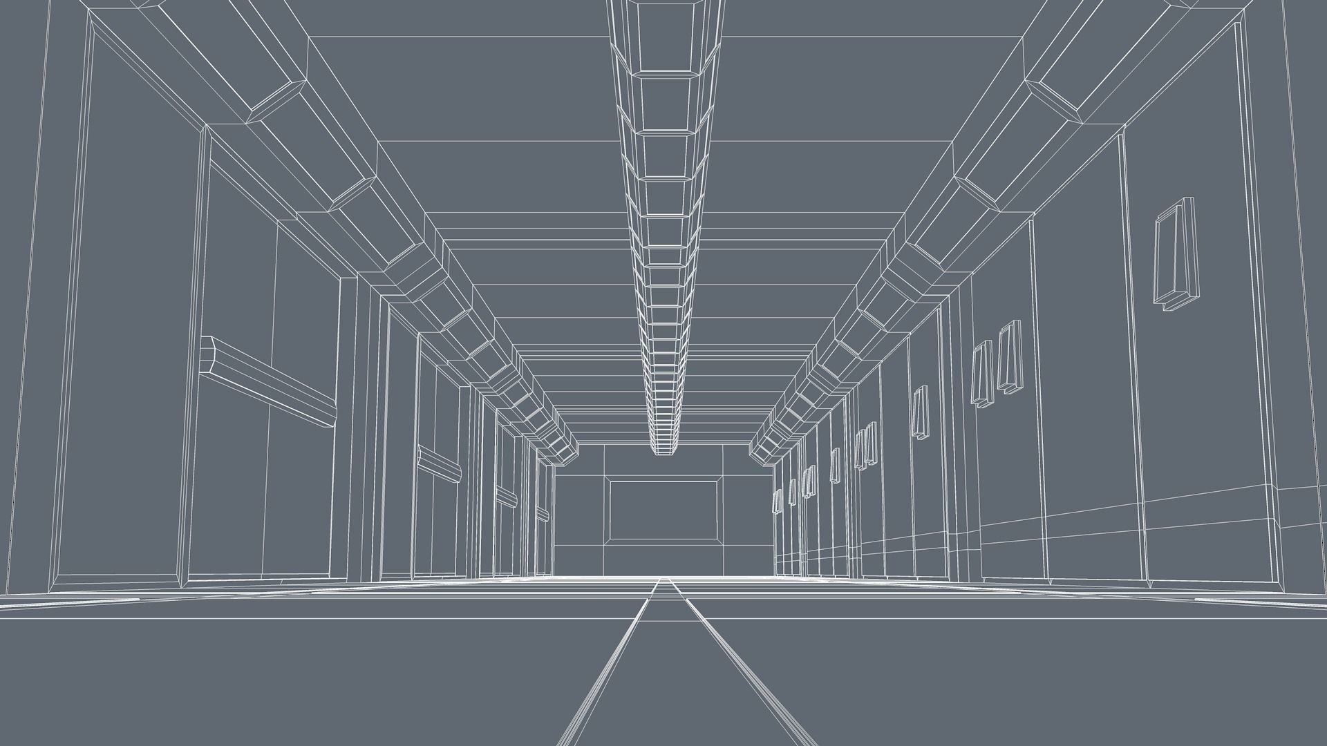 Apartment Corridor 3D model_7