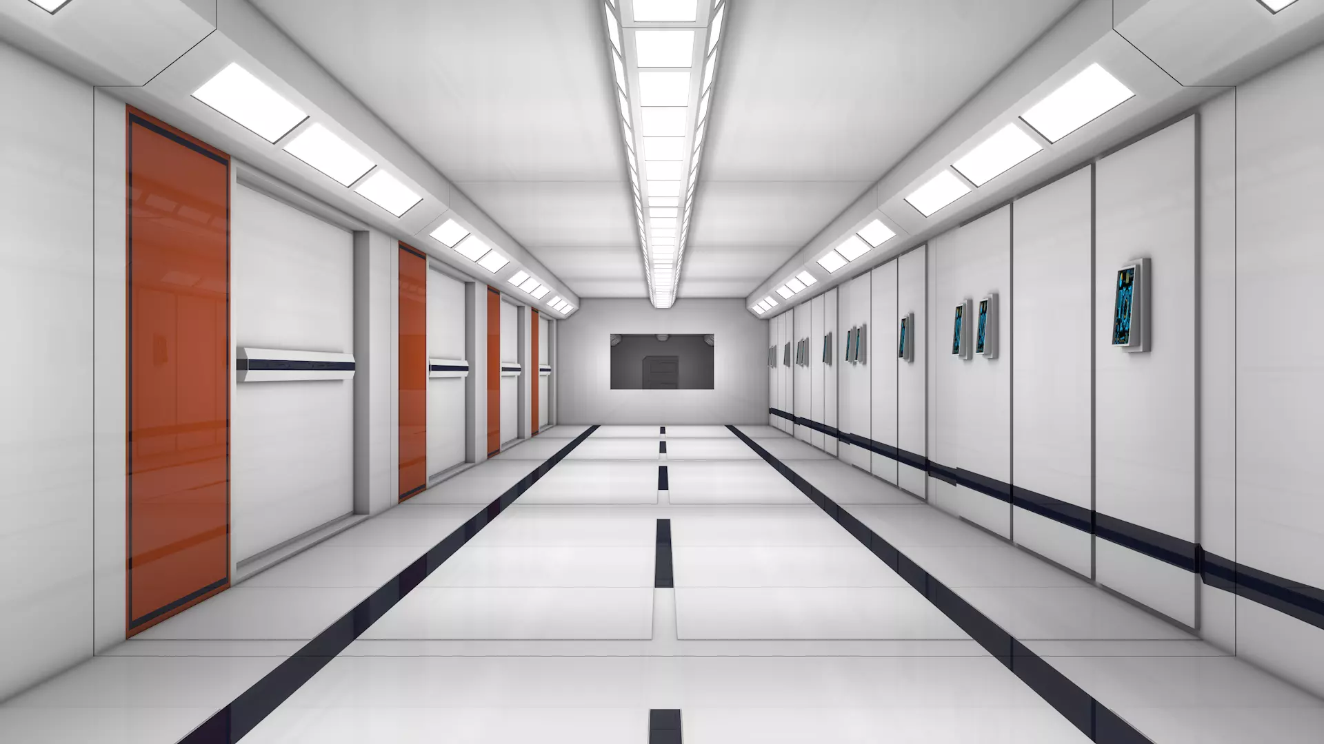 Apartment Corridor 3D model_0