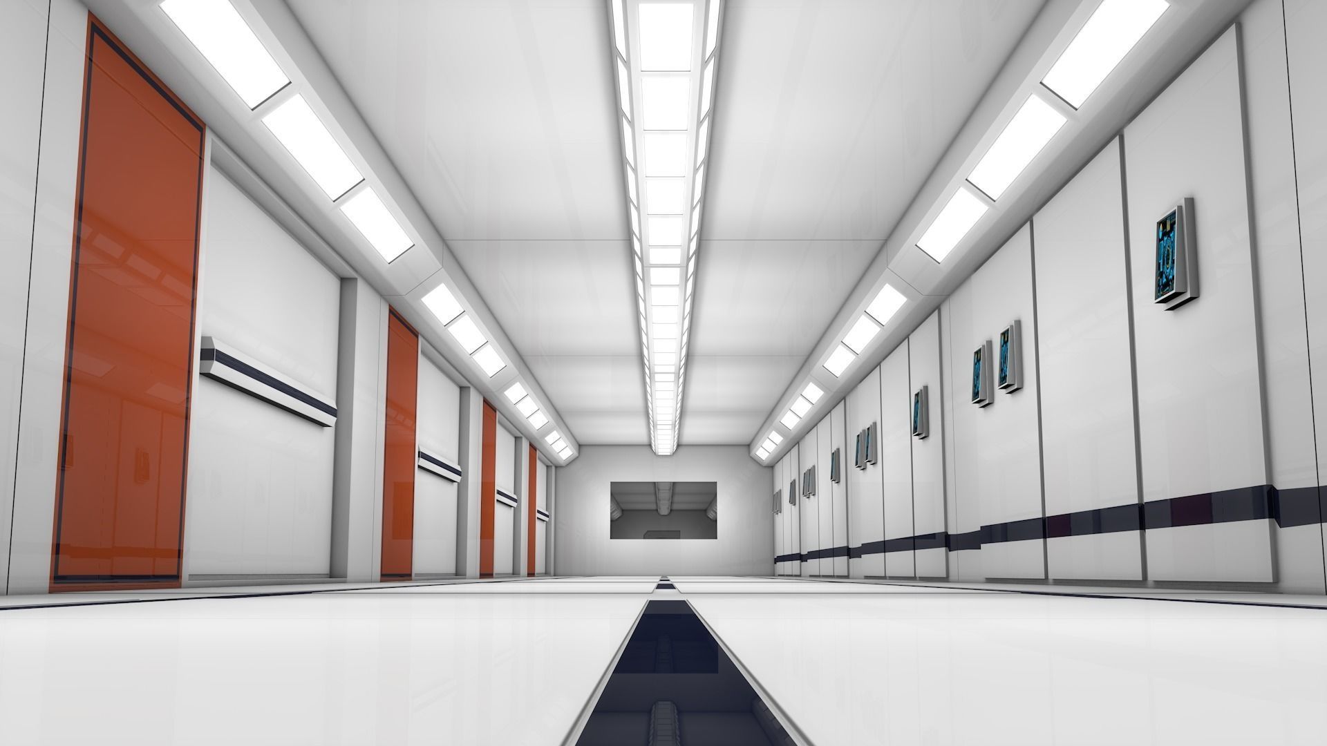 Apartment Corridor 3D model_1