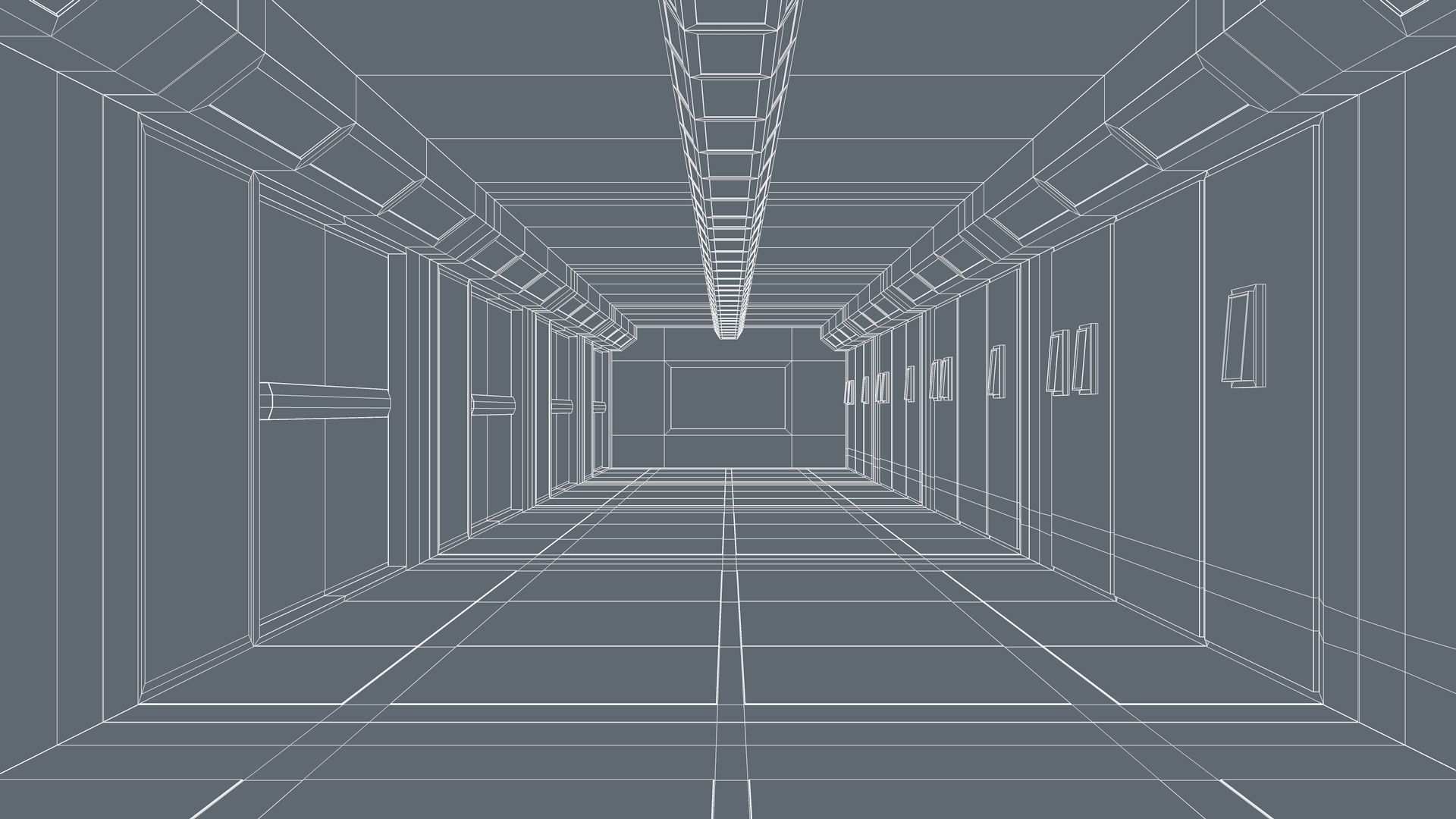 Apartment Corridor 3D model_6