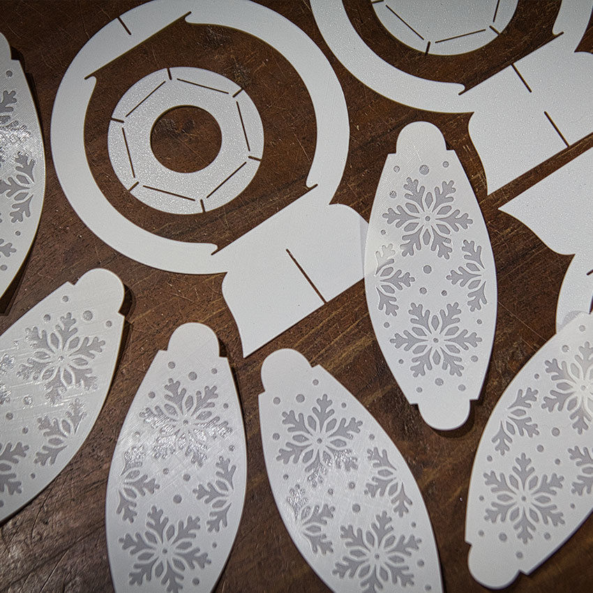 Christmas snow globe lantern Snowball DECORATION LIGHT 3D print model_6