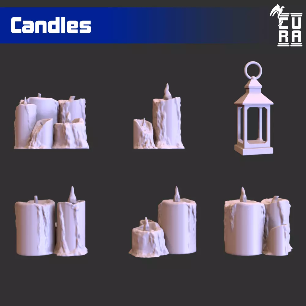 Candles 3D print model