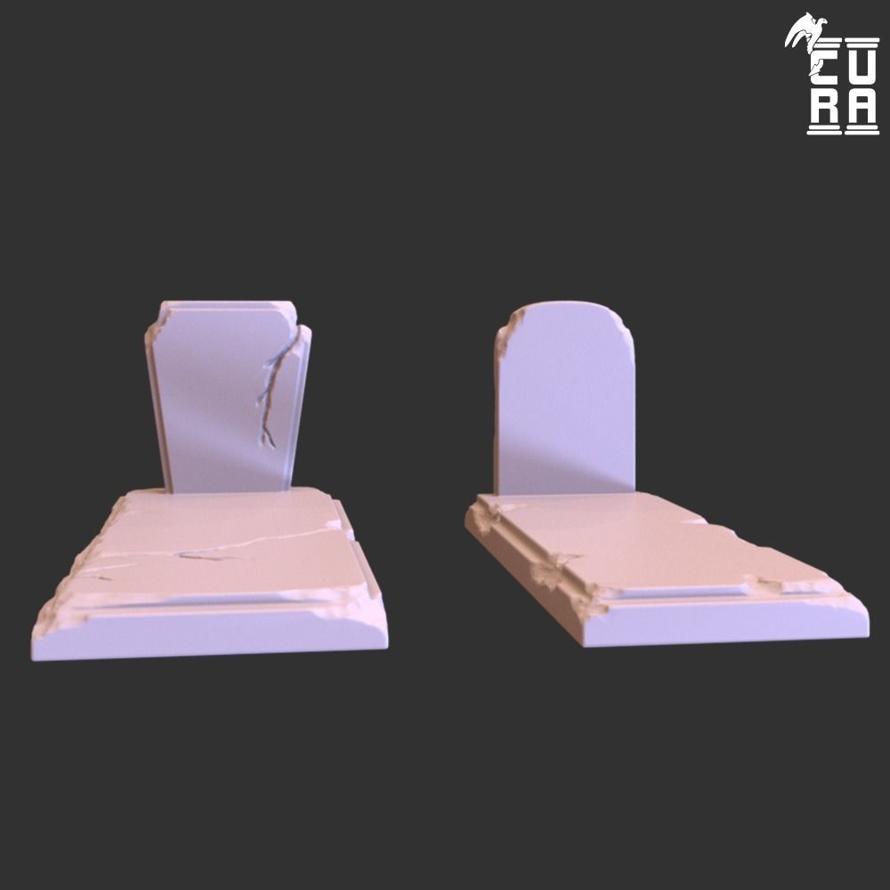 Tombs and coffin 3D print model_3