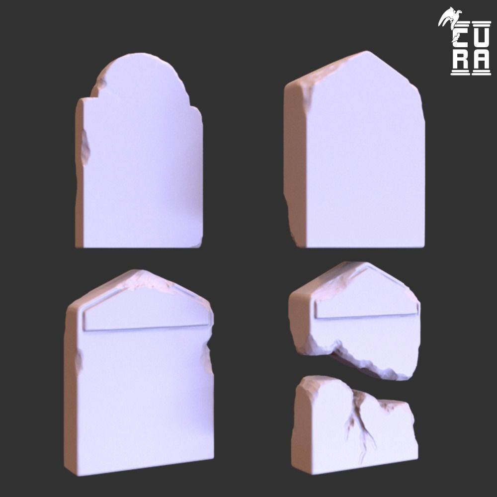 Tombs and coffin 3D print model_4