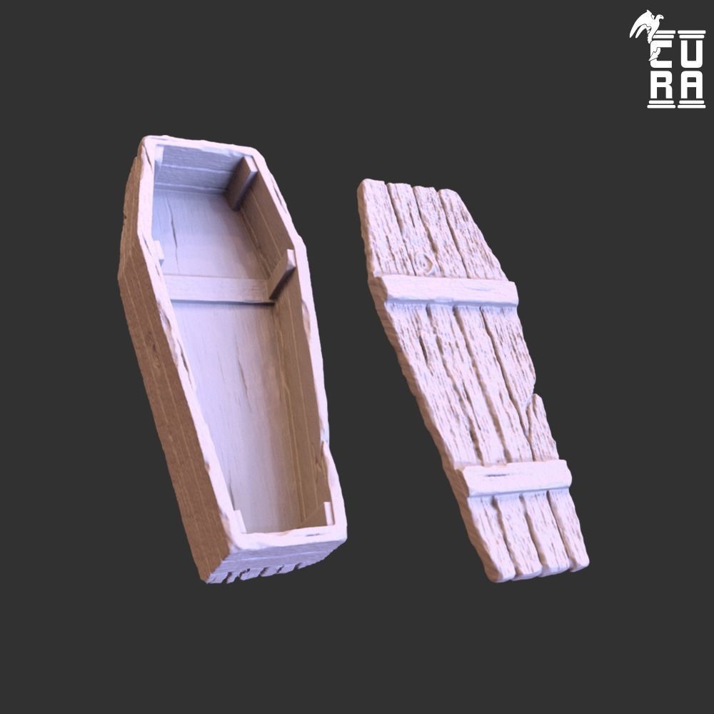 Tombs and coffin 3D print model_6