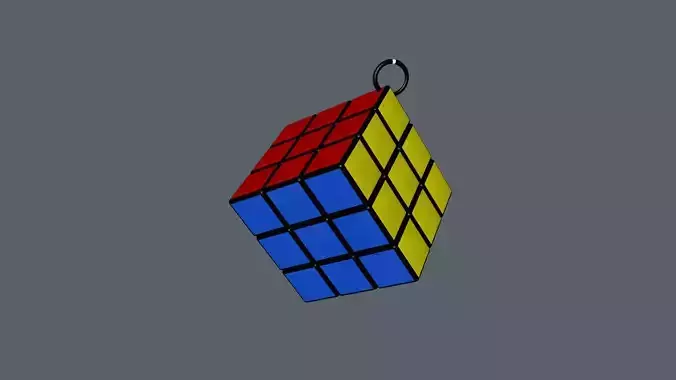 Rubik keyring - llavero de cubo rubik 3D print model