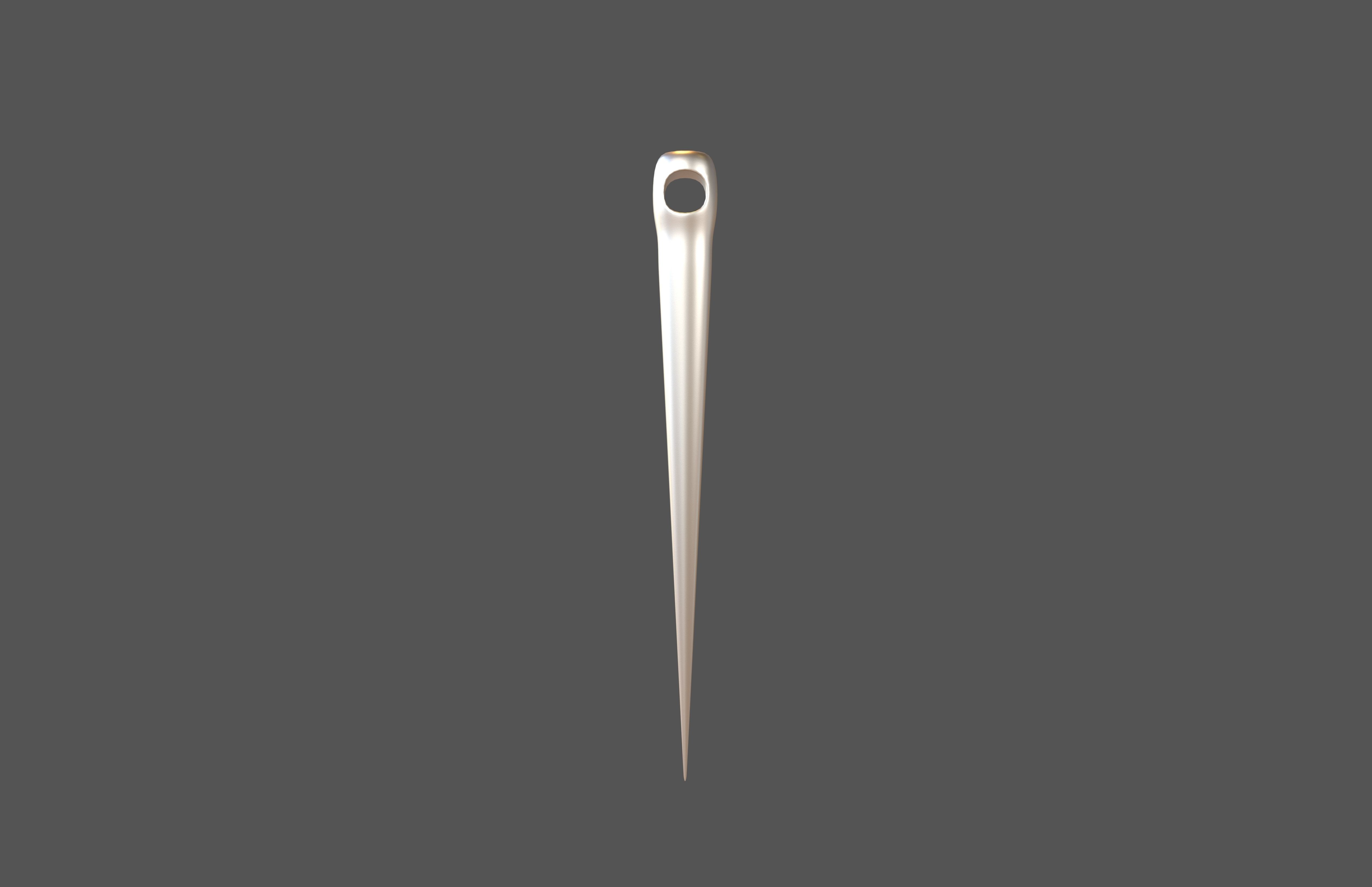 Cartoon Needle v1 001 Low-poly 3D model_1