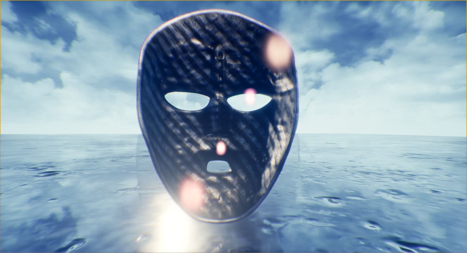 iron mask Low-poly 3D model_2