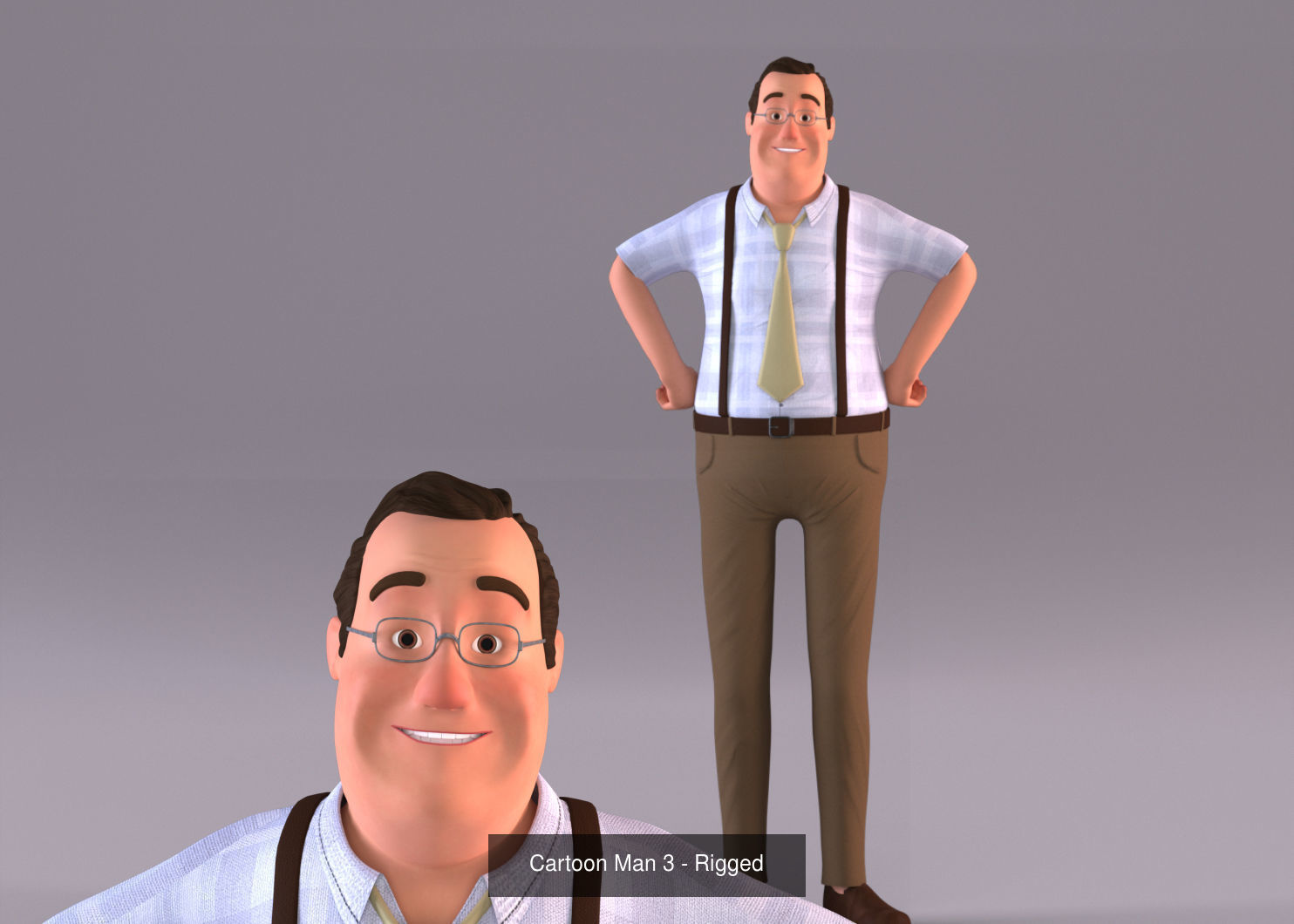 Cartoon Family Pack - 8 Character 3D Model Collection_2