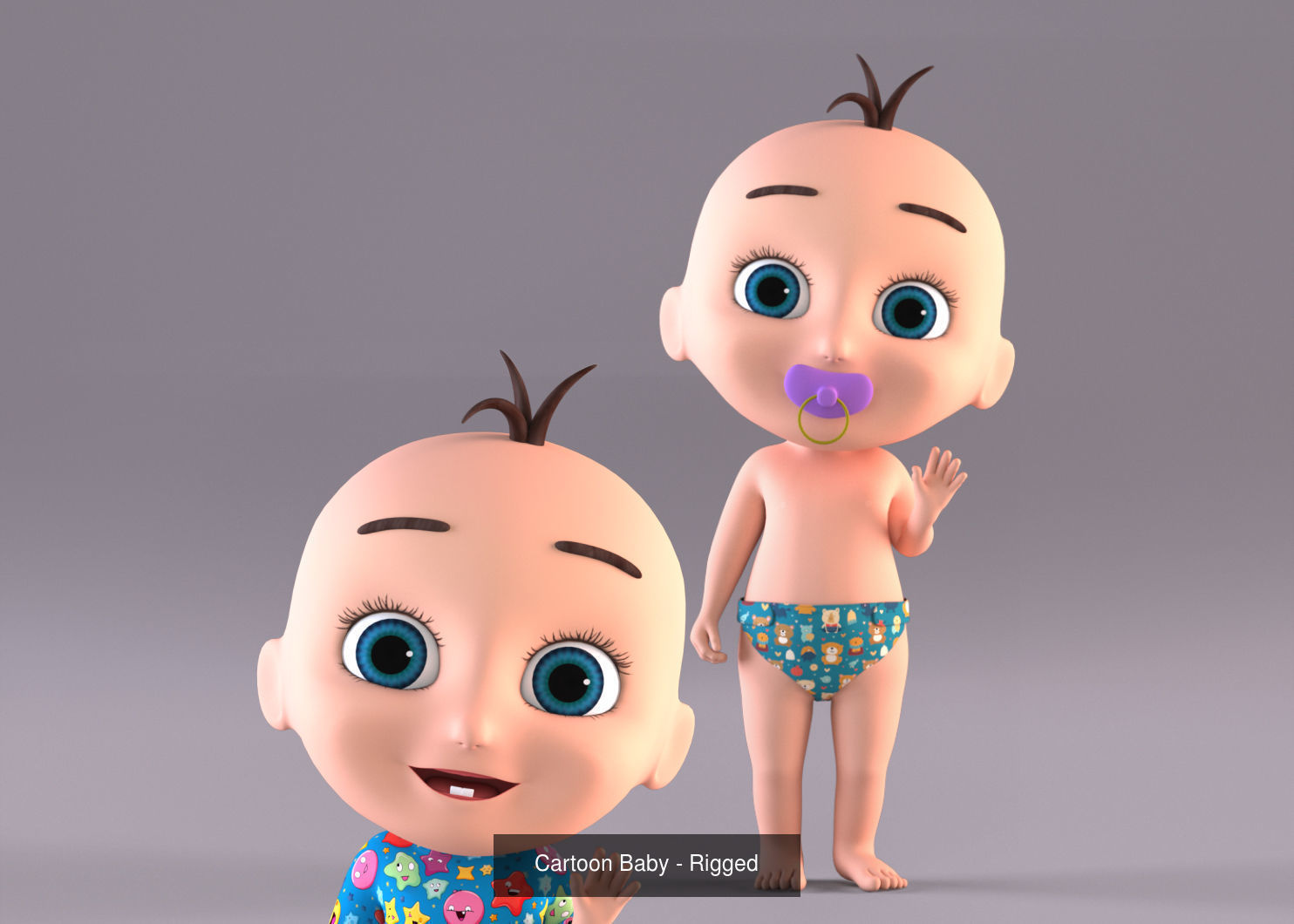 Cartoon Family Pack - 8 Character 3D Model Collection_3