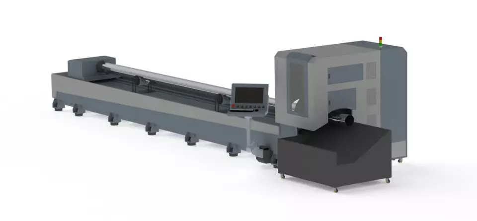 Fiber Laser Cutting Tube Machine 3D model