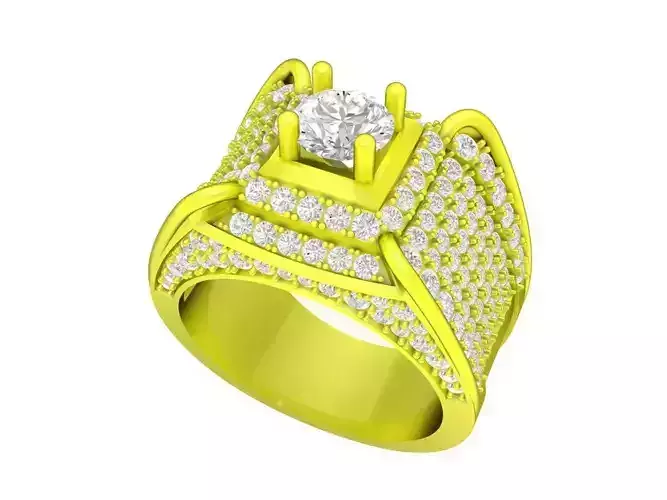 7297 luxury korean style diamond men ring