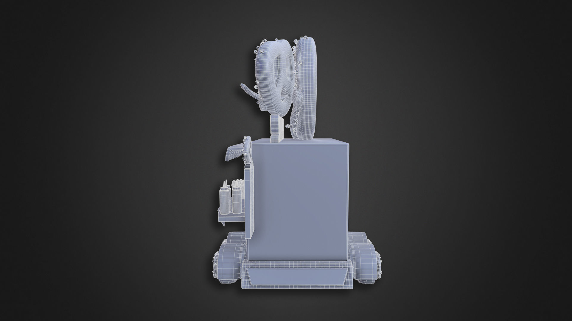 Asset - Cartoons - Food Pretzel Car 3D model_12